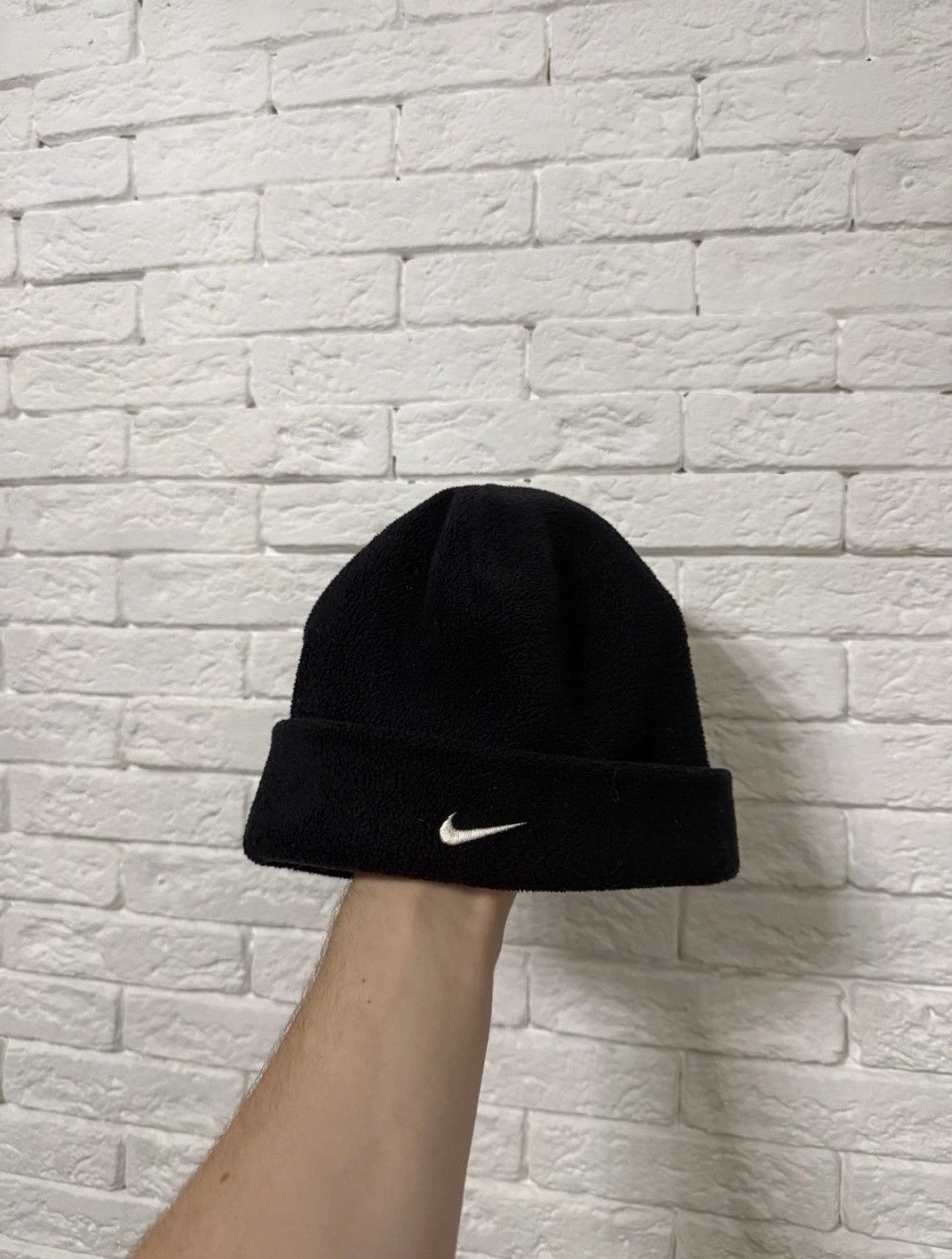Nike Nike Vintage Fleece Beanie Hat Y2K Swoosh One Size Size ONE SIZE - 1 Thumbnail