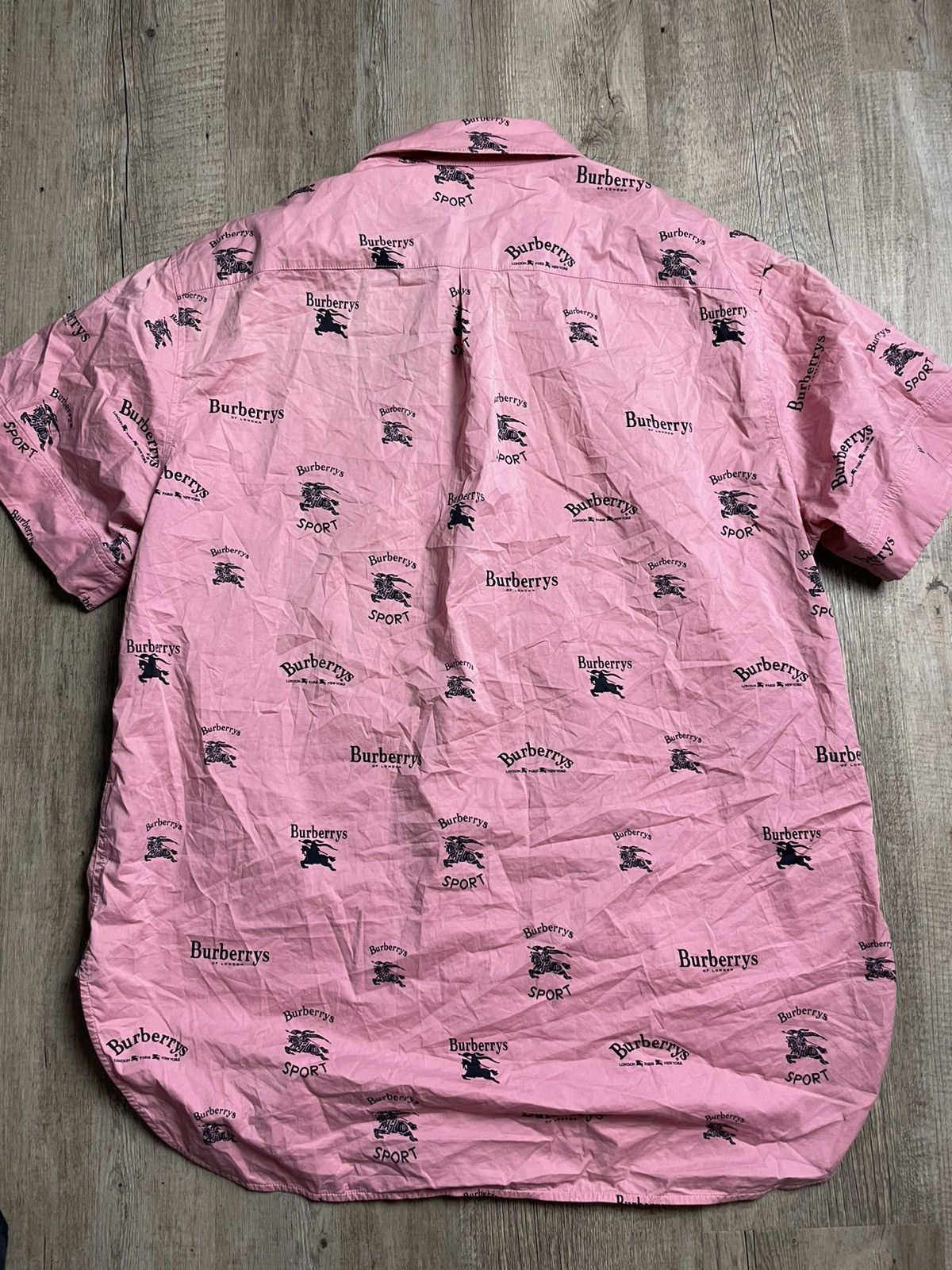 Burberry Burberry sport all over logo print shirt pink Size US XL / EU 56 / 4 - 2 Thumbnail