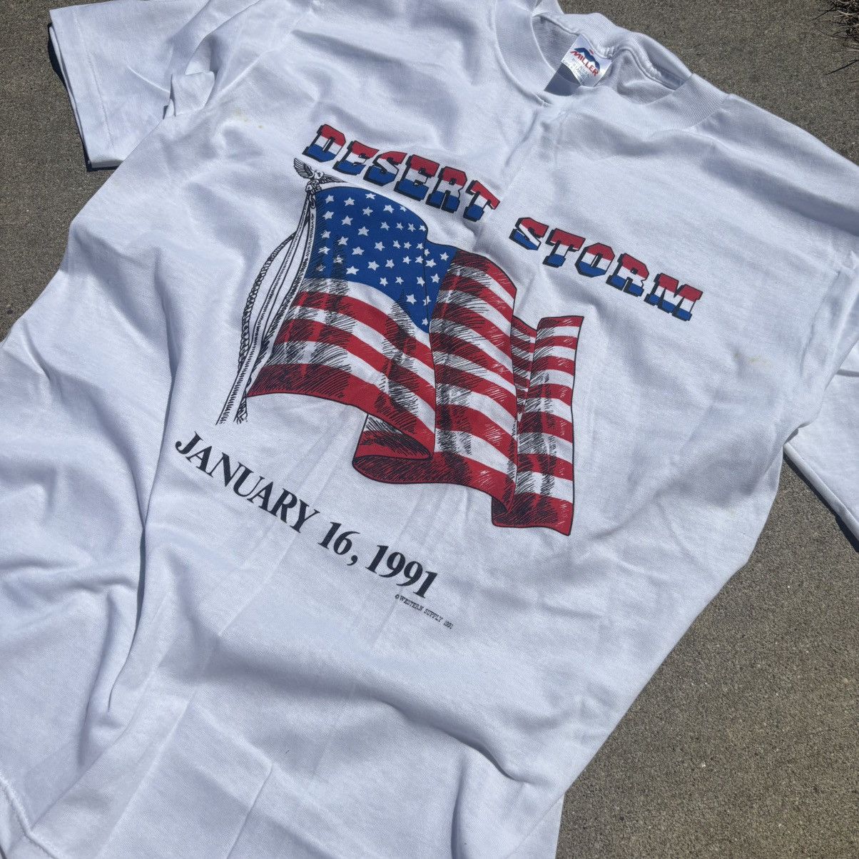 Vintage Vintage 1991 Desert Storm War Shirt Size US L / EU 52-54 / 3 - 2 Thumbnail