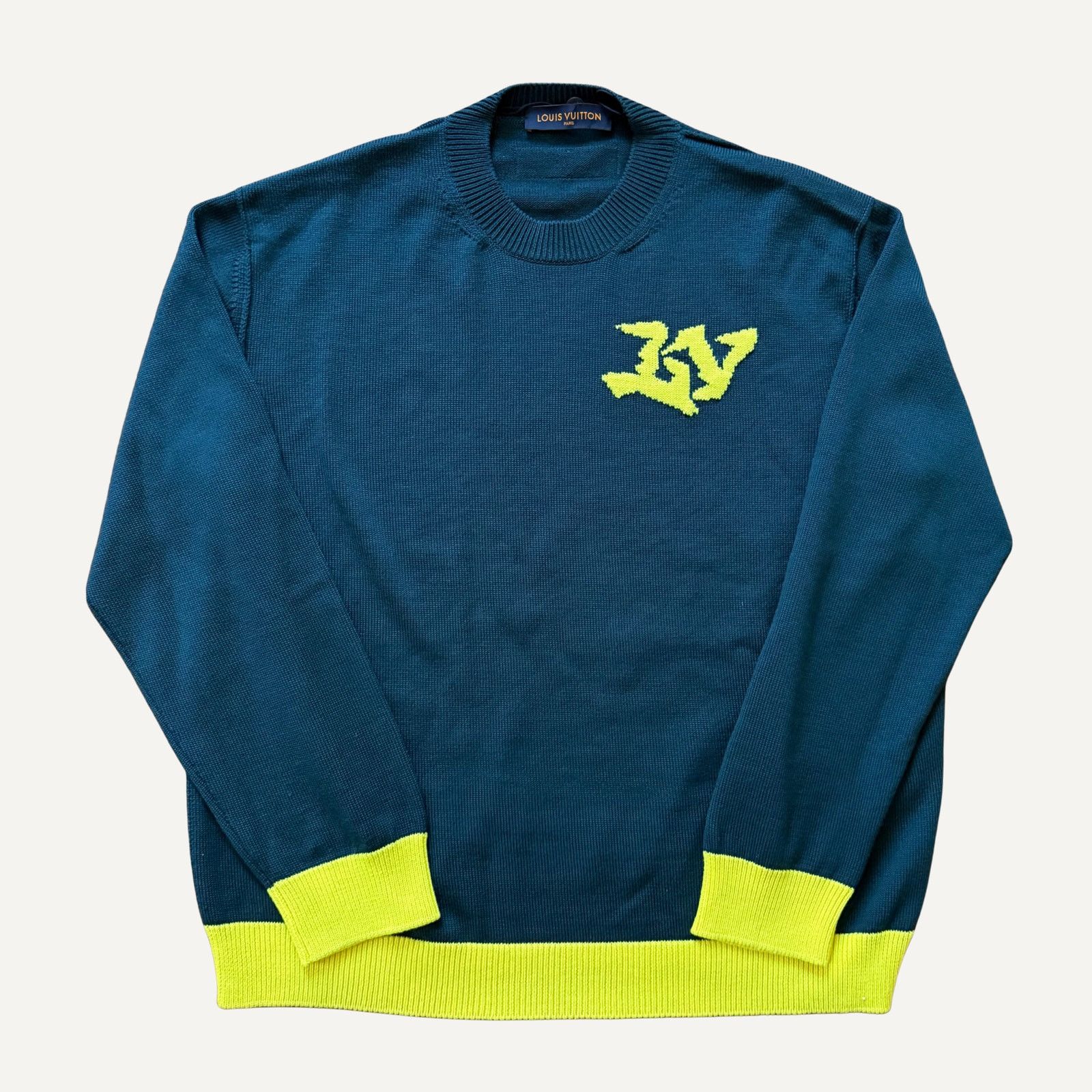 Size XL Louis Vuitton Men's LV Logo Signature Crewneck