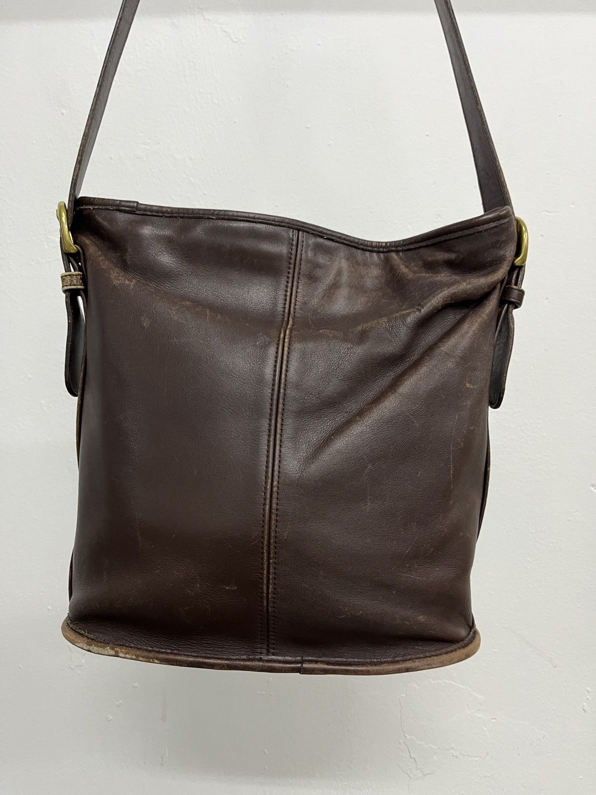Coach Coach Vintage Tanned Patina Cowhide Leather Bucket Bag Size ONE SIZE - 8 Thumbnail