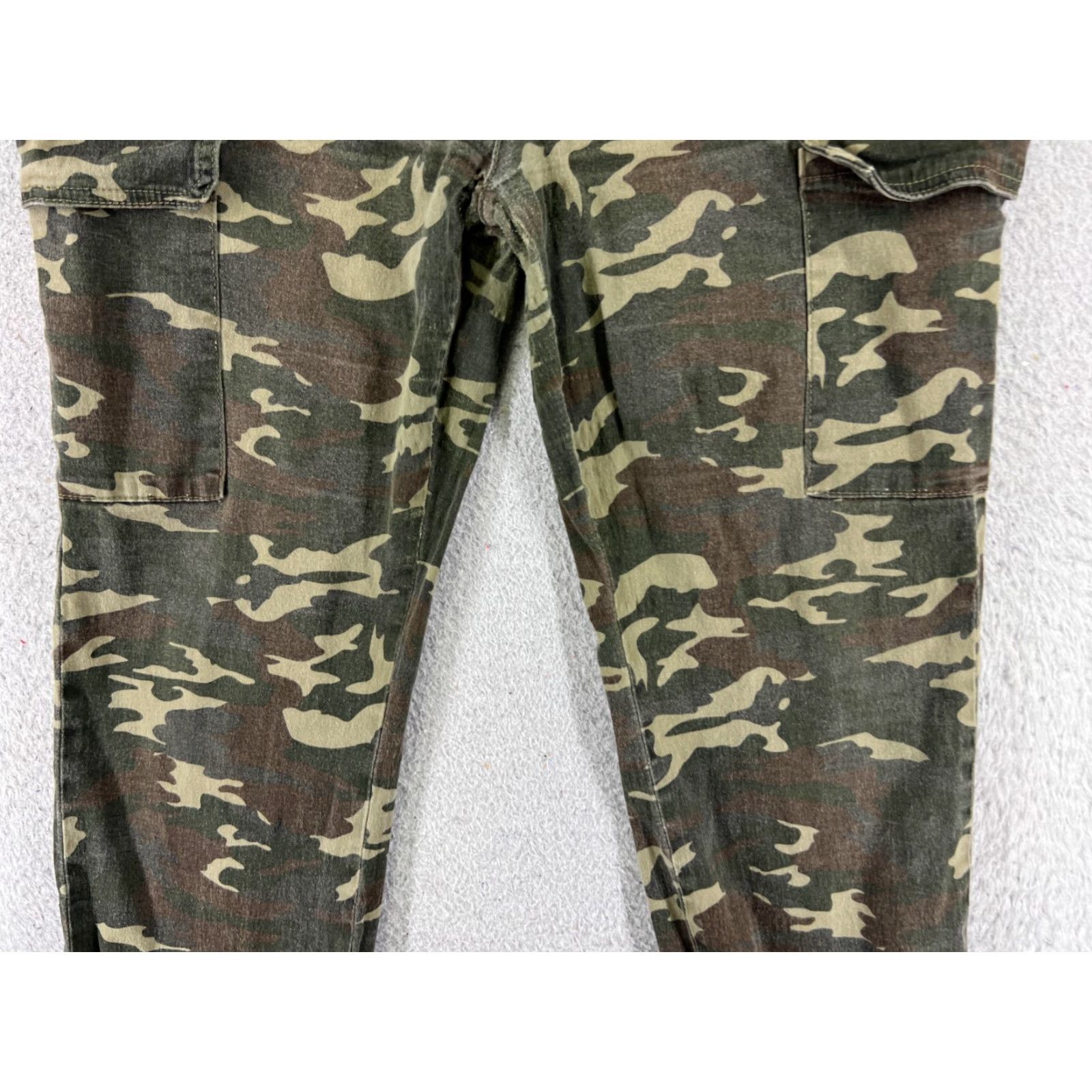 Vintage Beach Bros Jeans Mens 32 Blue Woodland Camo Jogger Cargo Elastic Cotton 32x26 Size US 32 / EU 48 - 3 Thumbnail