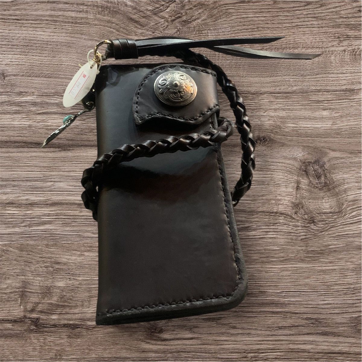 Handmade Leather wallet - redmoon wallet Size ONE SIZE - 1 Thumbnail