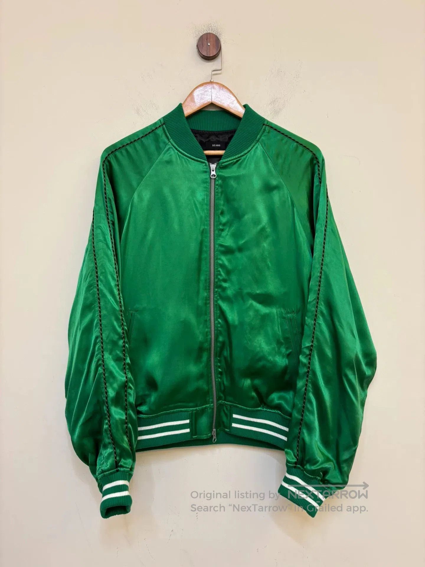 Beams Plus Beams Satin Baseball Jacket. Size US L / EU 52-54 / 3 - 2 Thumbnail