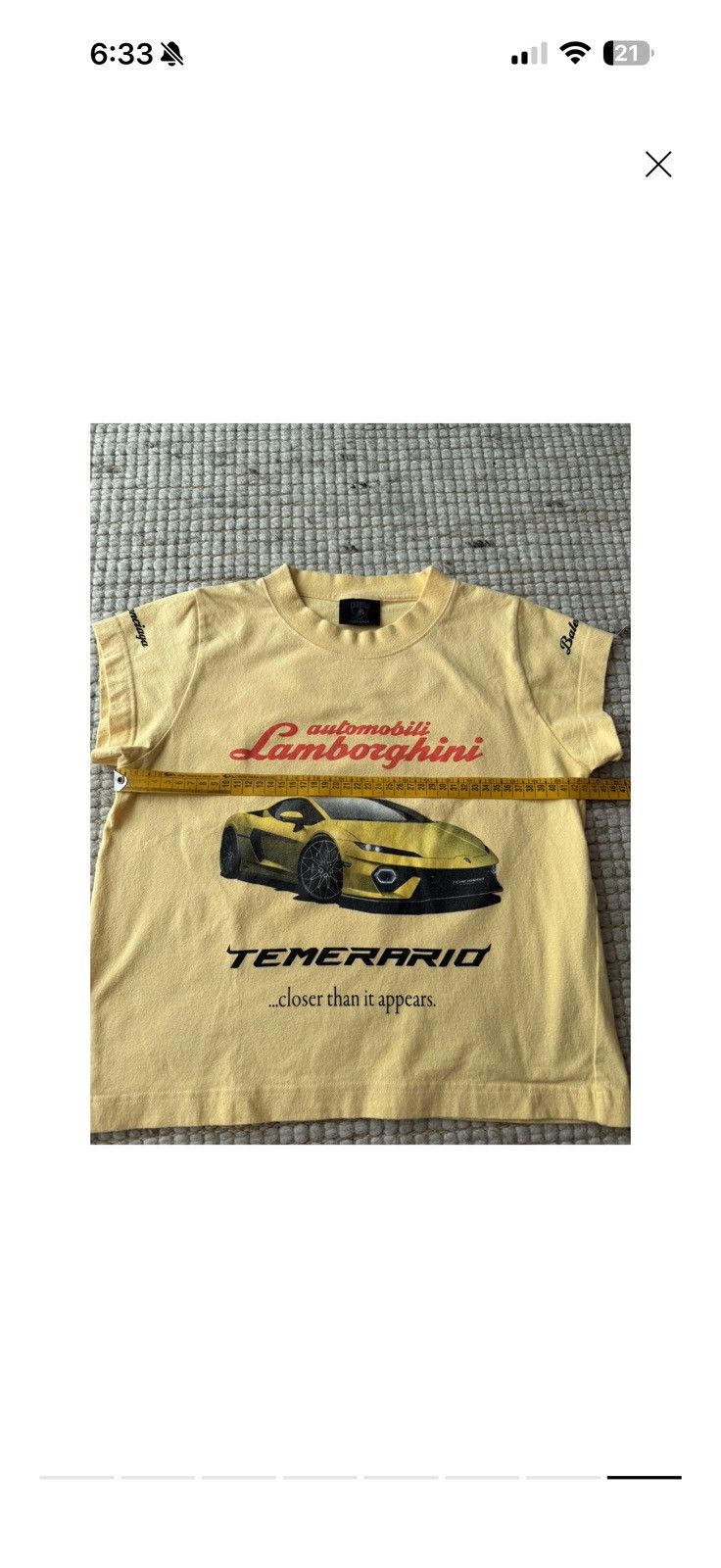 Balenciaga × Lamborghini Balenciaga Lamborghinj baby tee Size L / US 10 / IT 46 - 4 Thumbnail