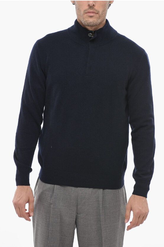 image of Corneliani Turtleneck Cashmere Sweater in Blue, Men's (Size 2XL)