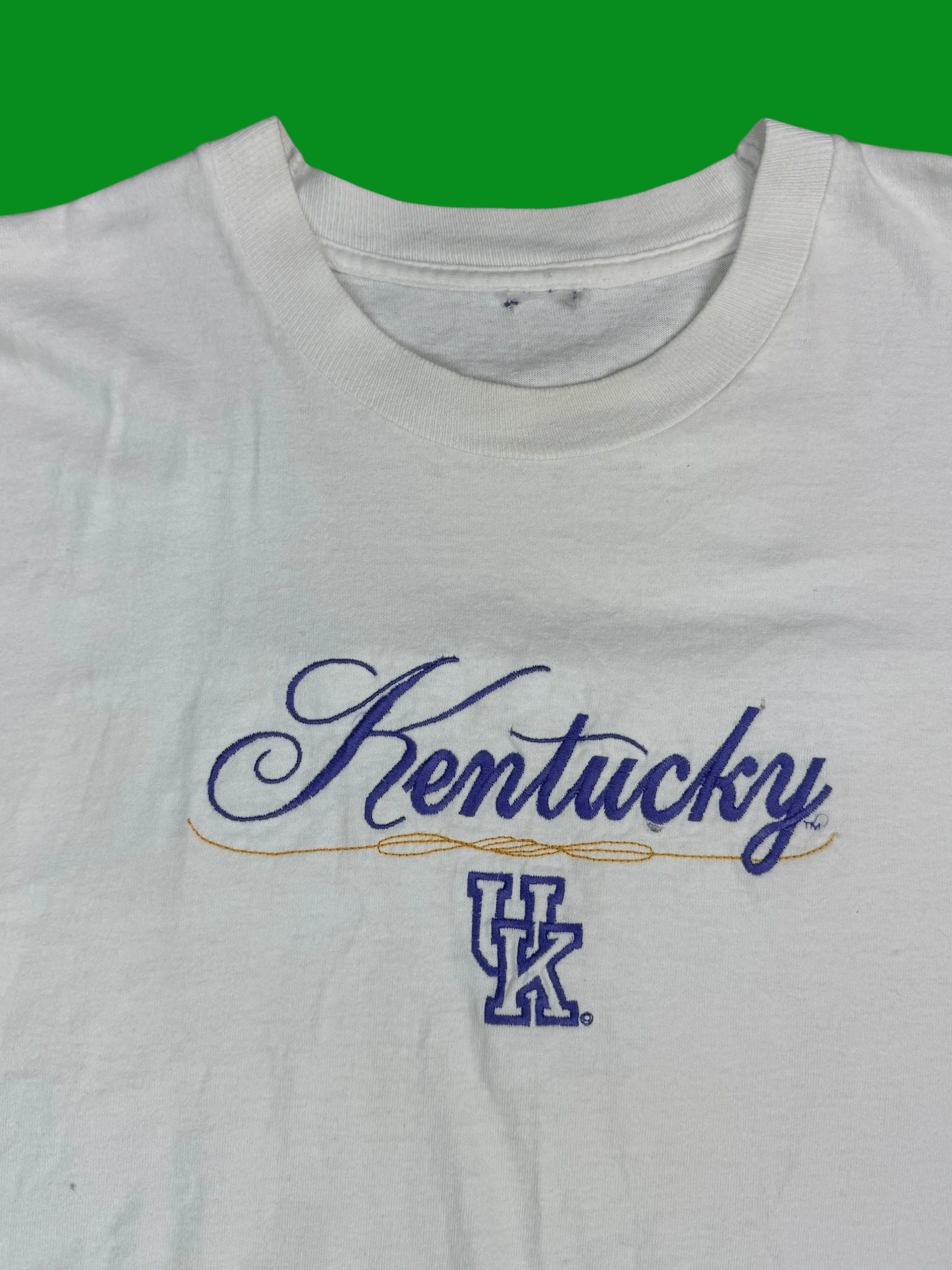 Vintage VTG University of Kentucky UK Logo Embroidered Tee Size US XL / EU 56 / 4 - 2 Thumbnail