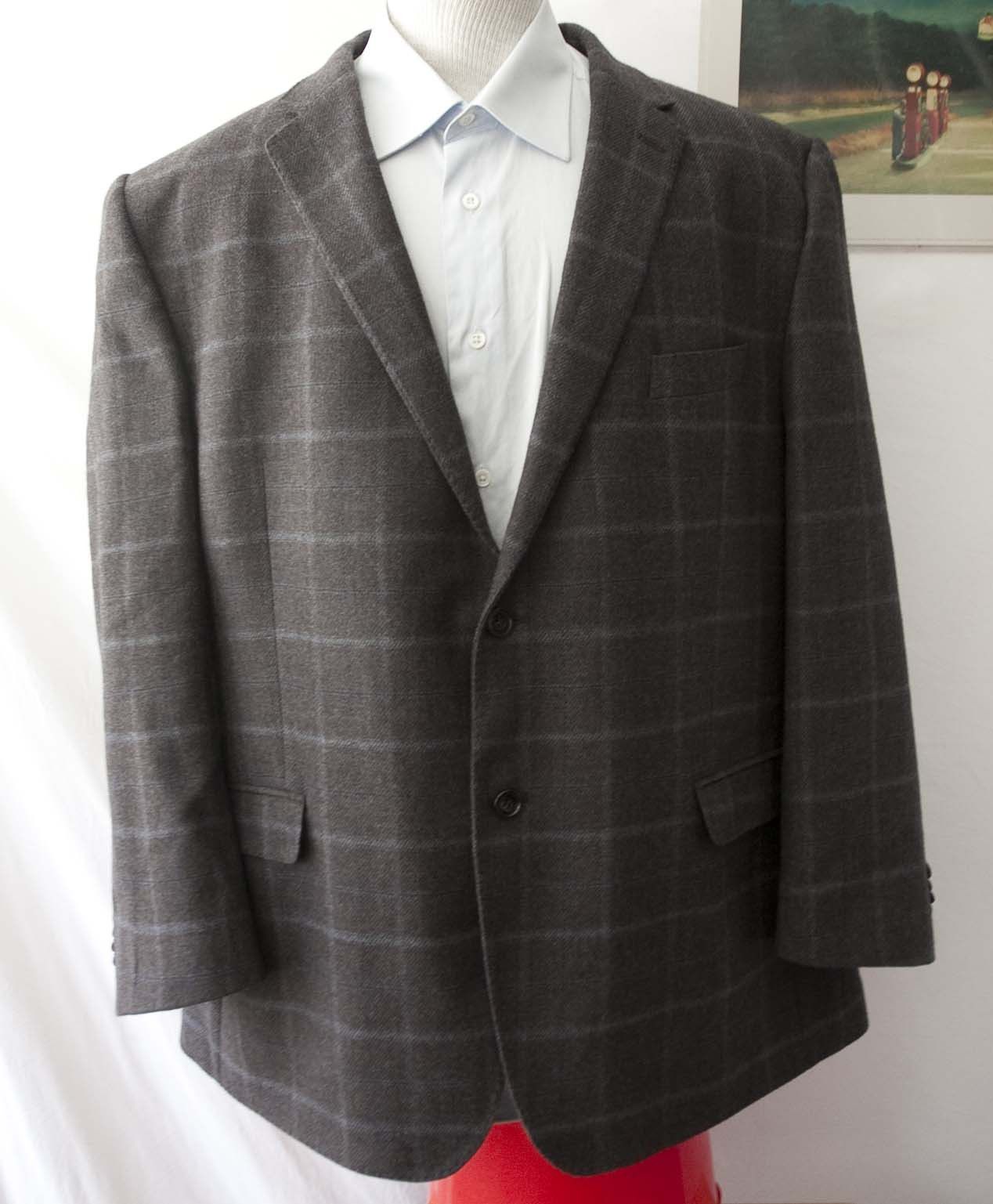 Lauren Ralph Lauren Lauren Ralph Lauren Jacket Wool Size 50R Brown Plaid Size 50R - 1 Thumbnail