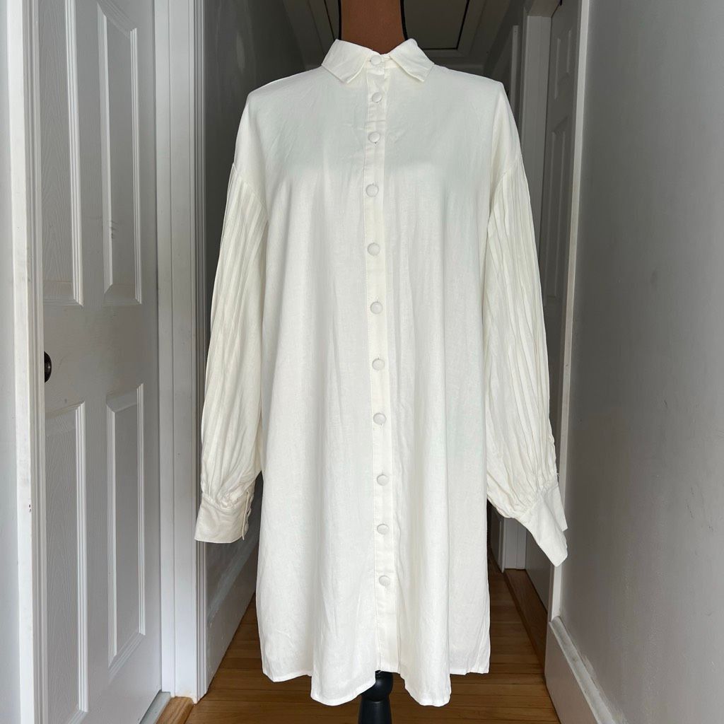 Free People Girl and the Sun White Mia Dress Oversized Boyfriend Button Up Shirt Women’s S Size S / US 4 / IT 40 - 16 Thumbnail