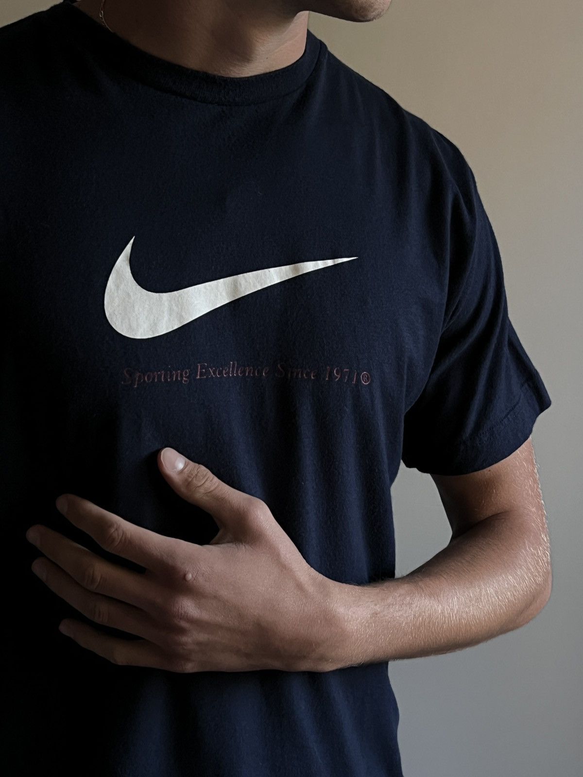 Nike Nike Vintage Sporting Excellence Since 1971 Shirt Size US M / EU 48-50 / 2 - 6 Thumbnail