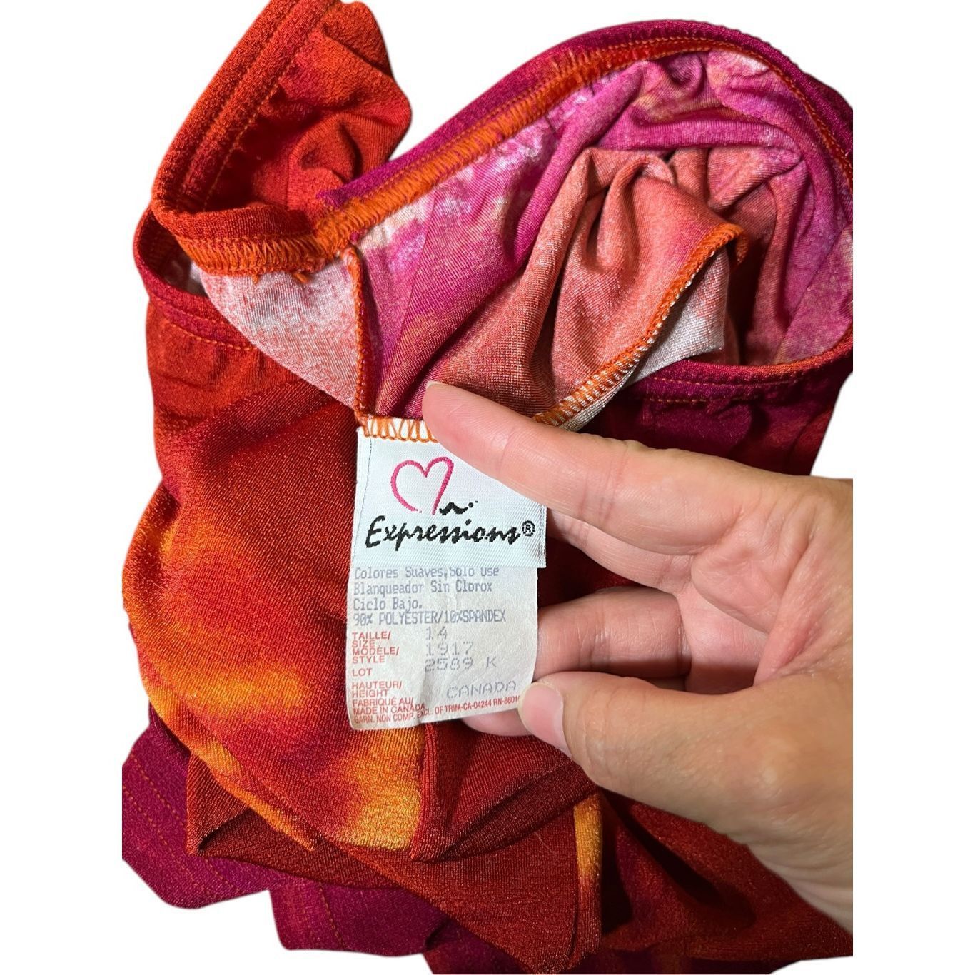 Other Vintage Expressions Y2K Red Orange Sunset Skirt Size 14 Size 36" / US 14 / IT 50 - 4 Thumbnail