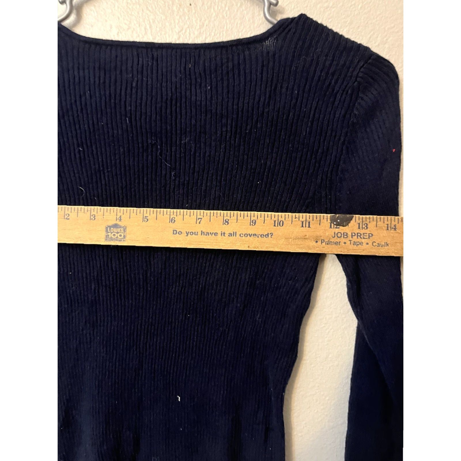 Banana Republic Banana Republic Sweater Women XS Black Rib Square Neck Knit Layering Size XS / US 0-2 / IT 36-38 - 5 Thumbnail