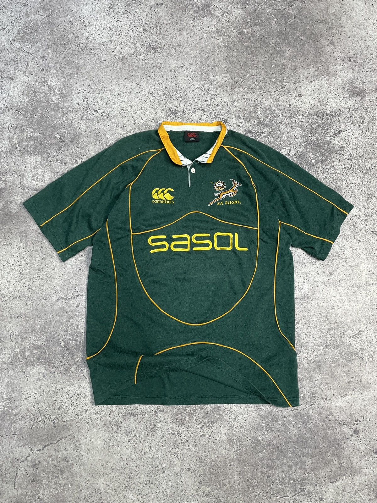 Nike Vintage Nike Rugby South Africa Y2K Striped Polo Size US L / EU 52-54 / 3 - 1 Thumbnail