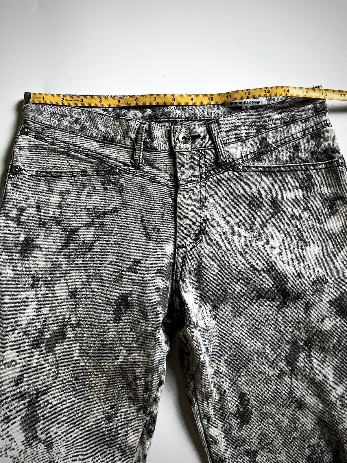 semanticdesign Semantic Design Snakeskin Print Bootcut Jeans Y2K J-Rock Size US 32 / EU 48 - 10 Thumbnail