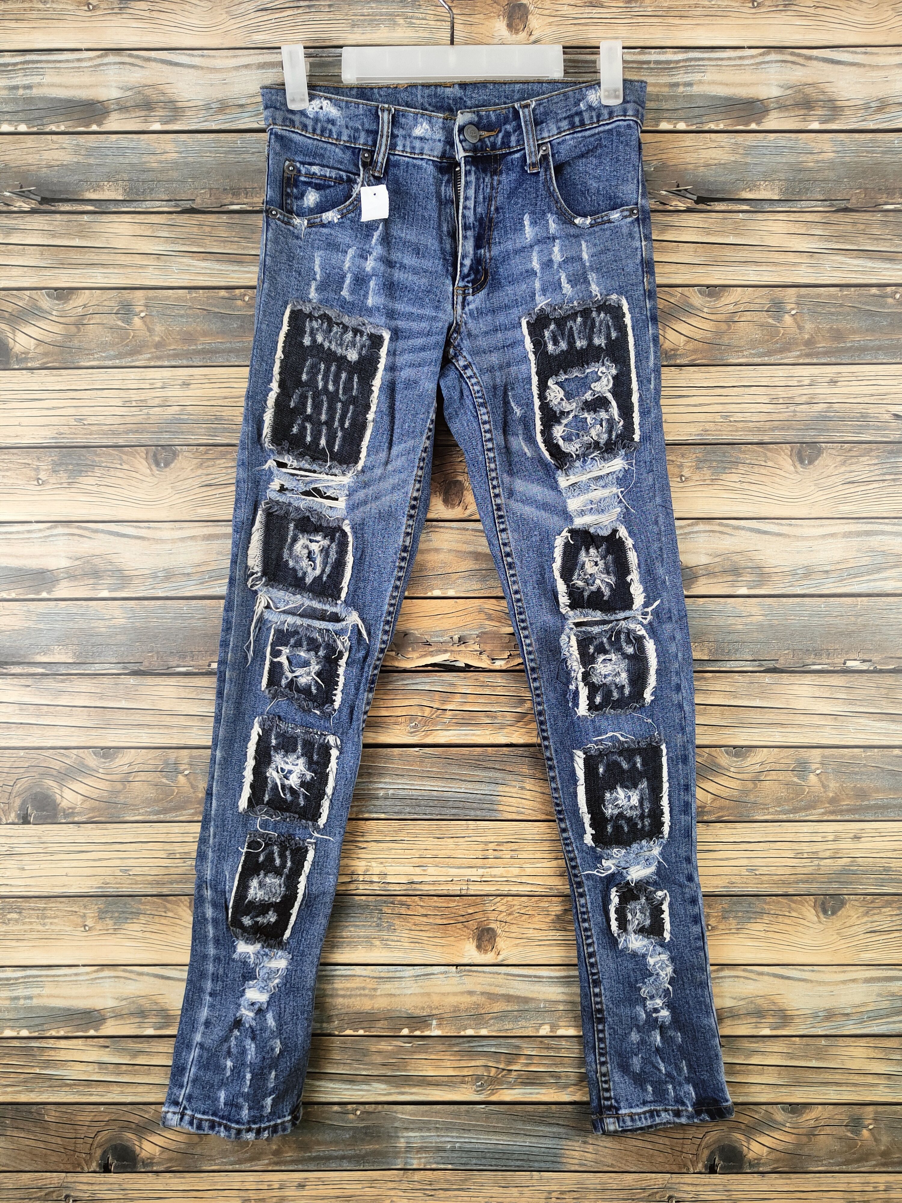 Cheap Monday DL Cheap Monday Blue Distressed Ripped Jeans #46-780 Size US 26 / EU 42 - 1 Thumbnail