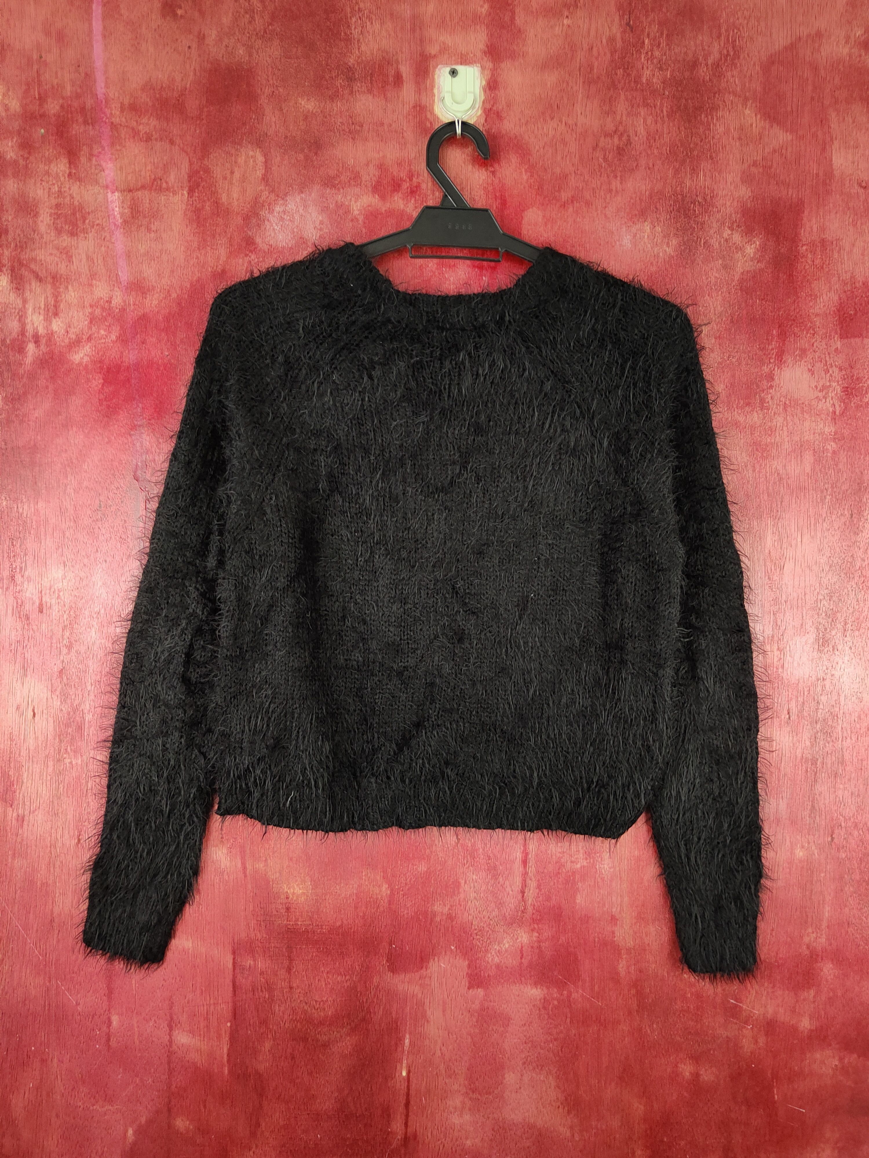 Japanese Brand × Vintage Topshop Black Shag Shaggy Fur Mohair Knitwear #S1911 Size S / US 4 / IT 40 - 7 Thumbnail