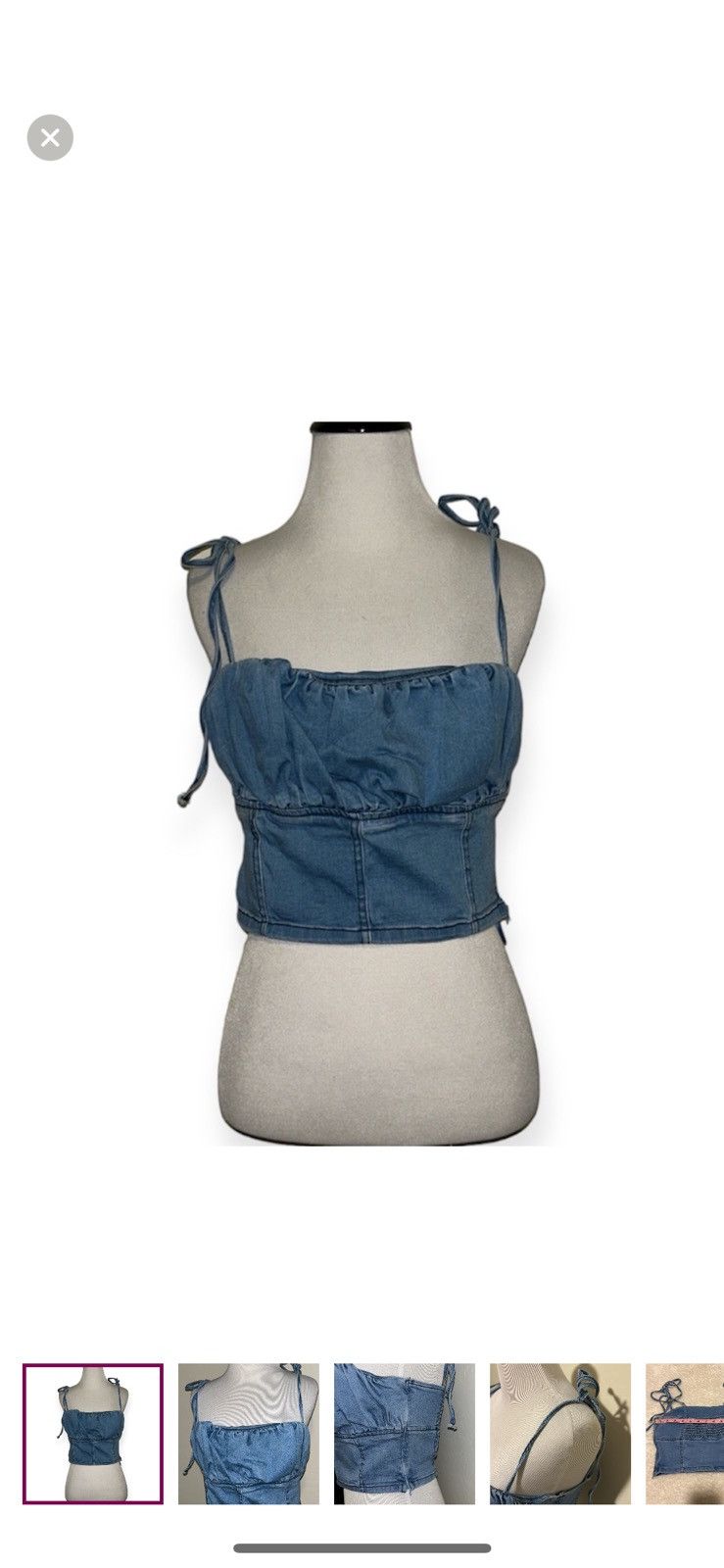Fashion Nova Fashion nova medium chambray crop top Size M / US 6-8 / IT 42-44 - 1 Thumbnail