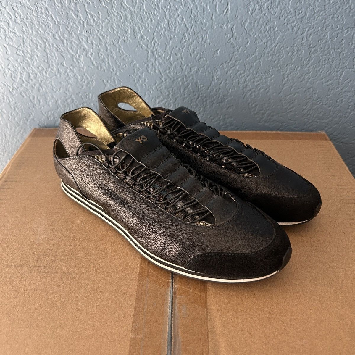 Y-3 VTG Yohji Yamamoto Adidas Y3 Speed Lace Leather Shoe G41161 Size US 10 / IT 40 - 1 Thumbnail