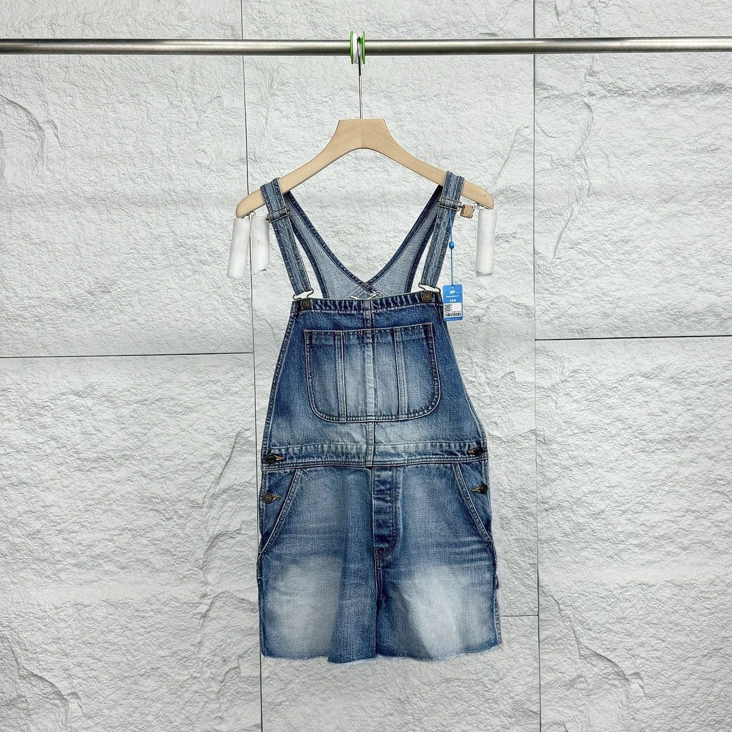 Saint Laurent Paris Saint Laurent Blue Denim Overalls Size 28 Size 28" / US 6 / IT 42 - 1 Thumbnail