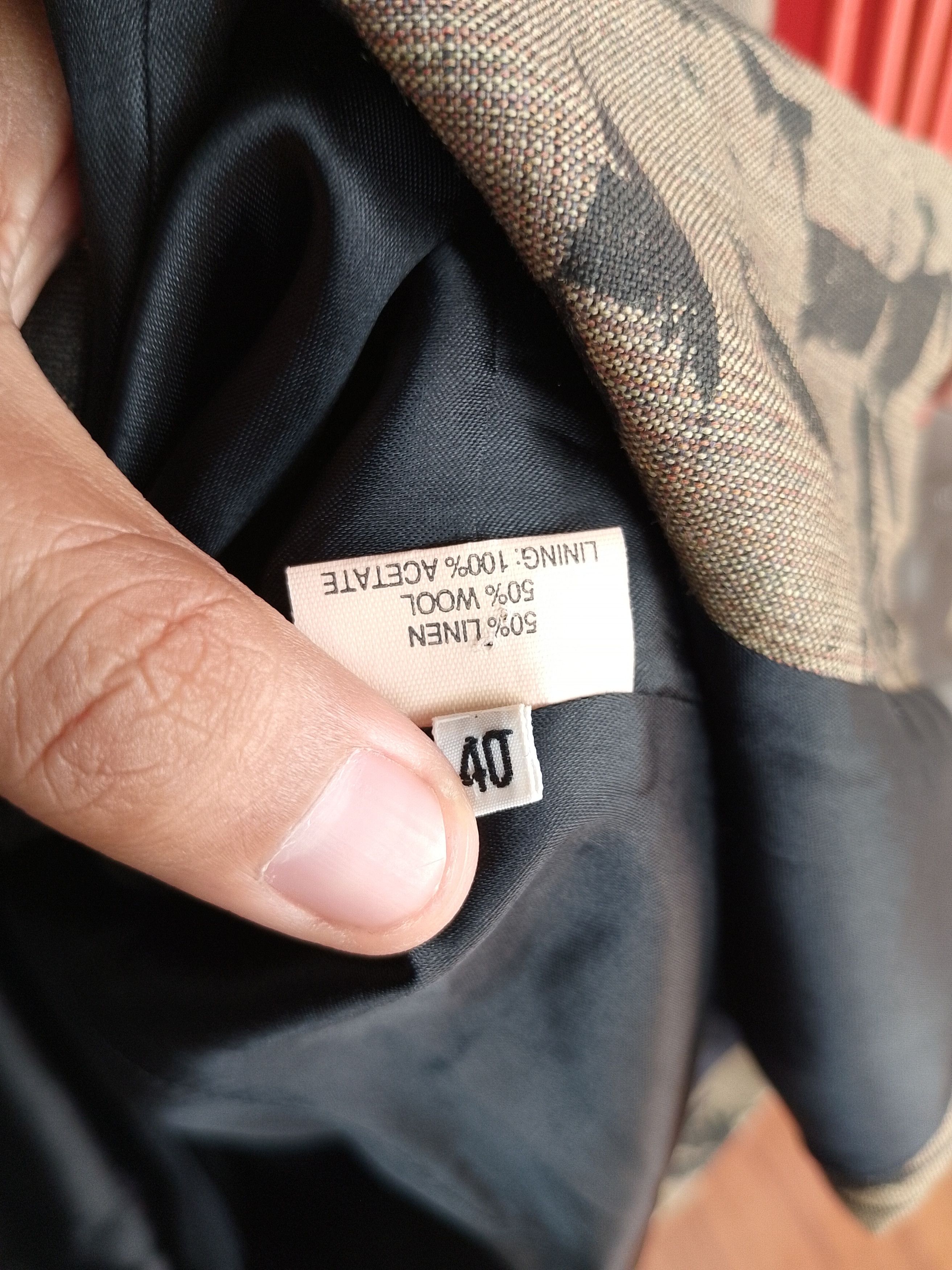 Vintage × s.Oliver Vintage Oliver Spencer Military Heringbone Linen Wool Size US L / EU 52-54 / 3 - 9 Thumbnail