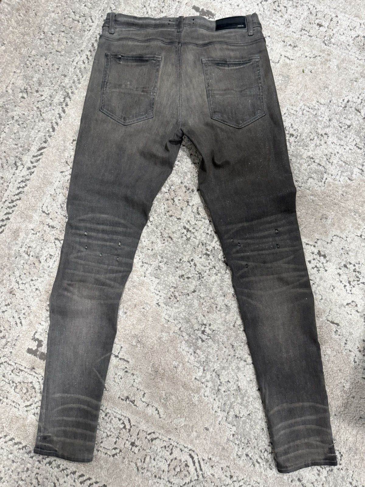 Amiri Amiri Size 34 Distressed Black Jeans - Designer Denim Size US 34 / EU 50 - 2 Thumbnail