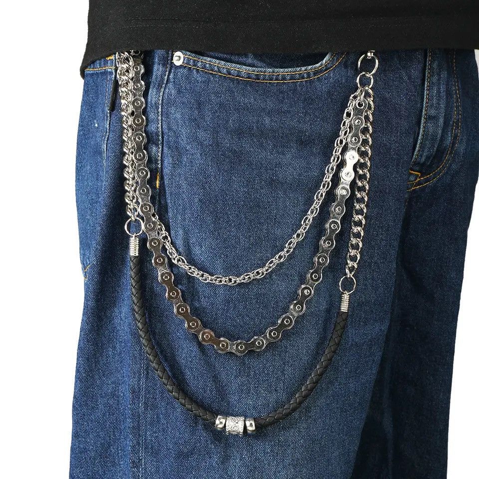 Vintage Hip-hop personality metal pants chain dress decoration Size ONE SIZE - 1 Thumbnail