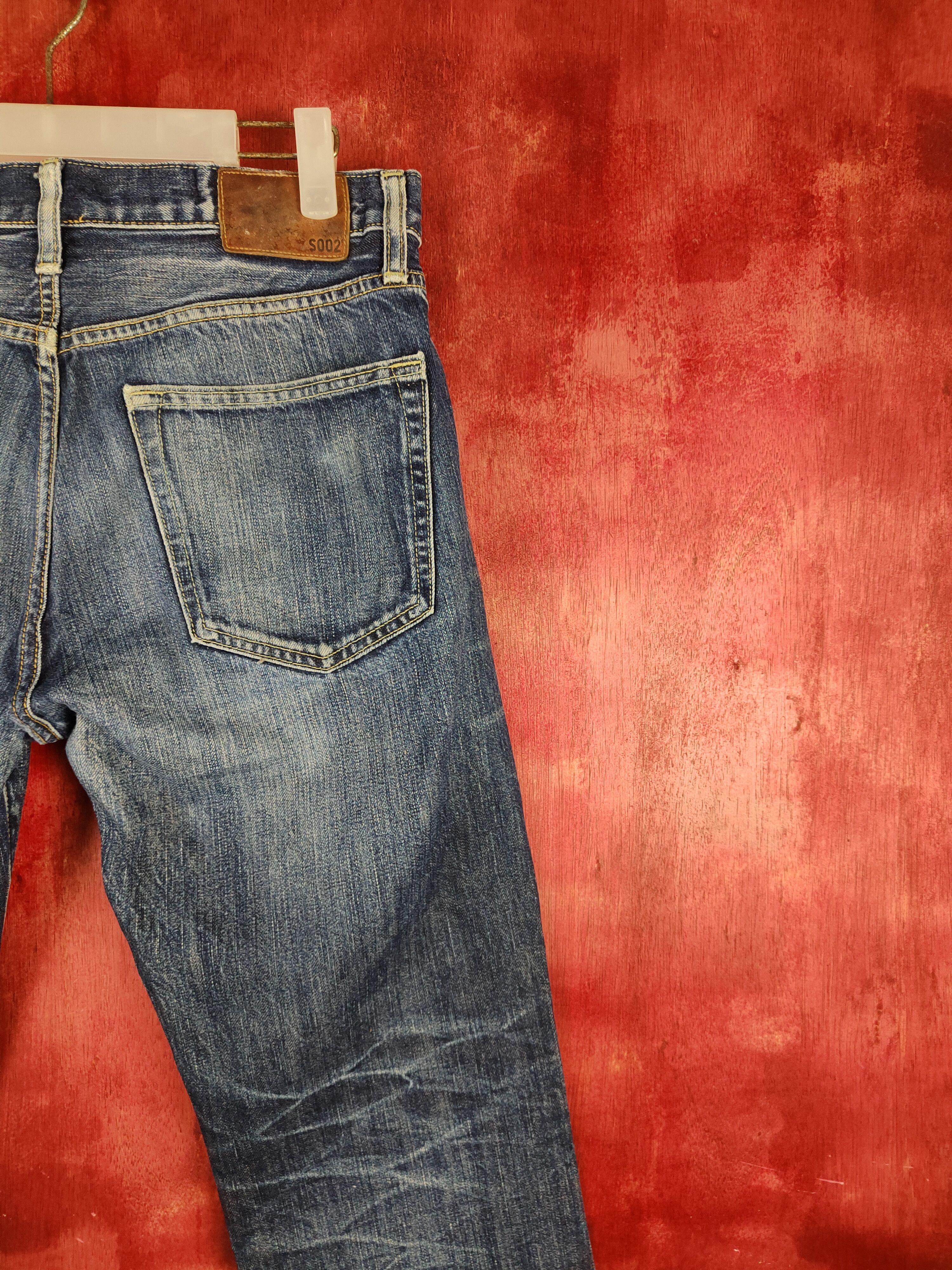Japanese Brand Uniqlo Dark Blue Distressed Ripped Jeans #S2211 Size US 31 - 11 Thumbnail