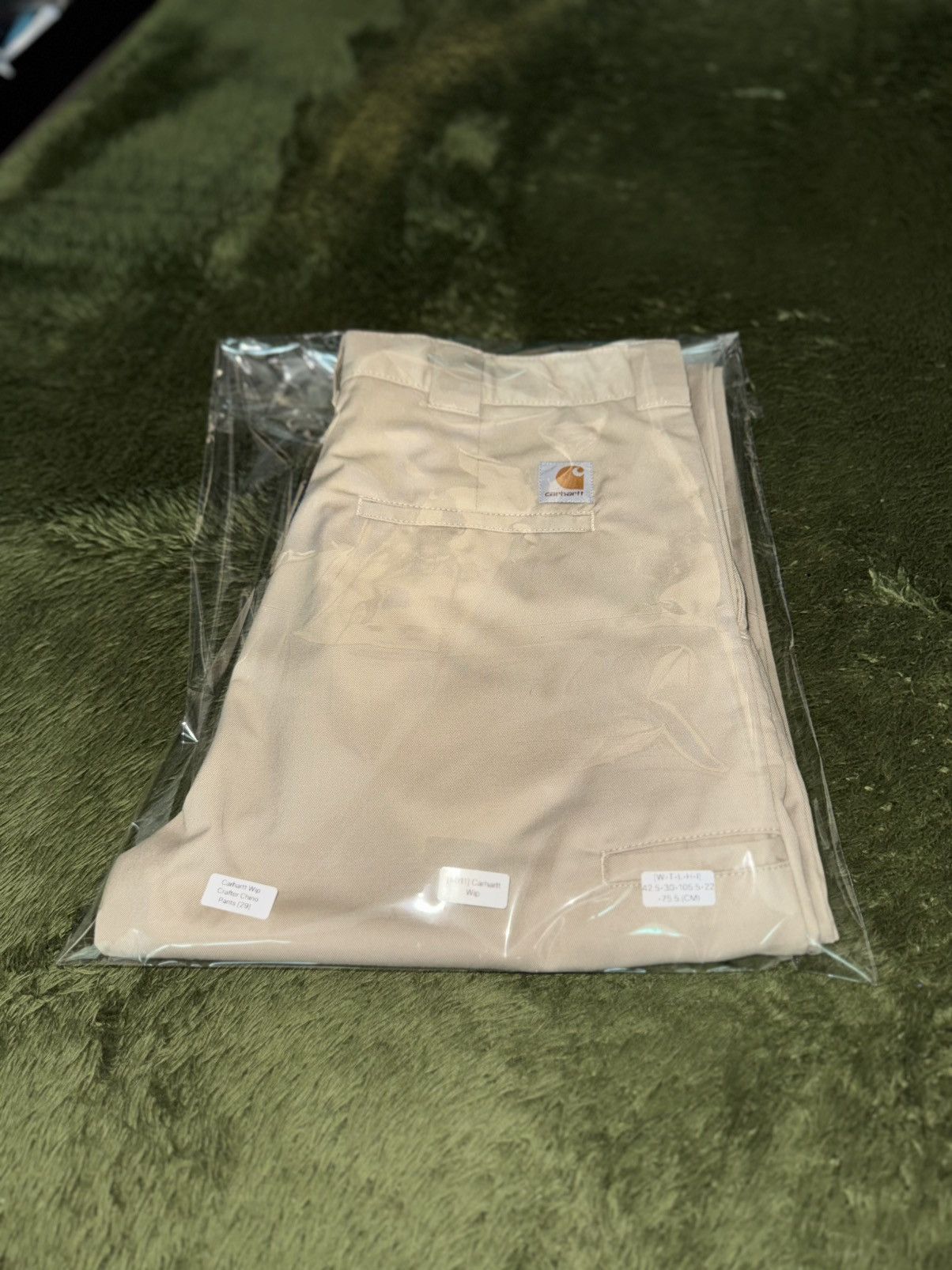 Carhartt Wip [29] Carhartt WIP Crafter Pocket Work Chino Pants Beige Size US 29 - 9 Thumbnail