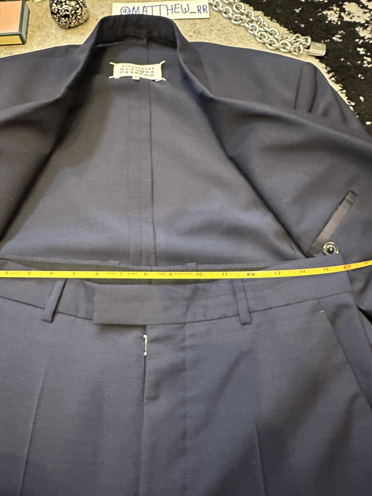 Maison Margiela Maison Margiela Blue Linen Suit Size 36S - 13 Thumbnail