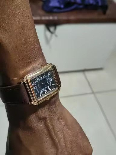 Japanese Brand Classic Roman Dial Quart Watch– Leather Strap Size ONE SIZE - 4 Thumbnail