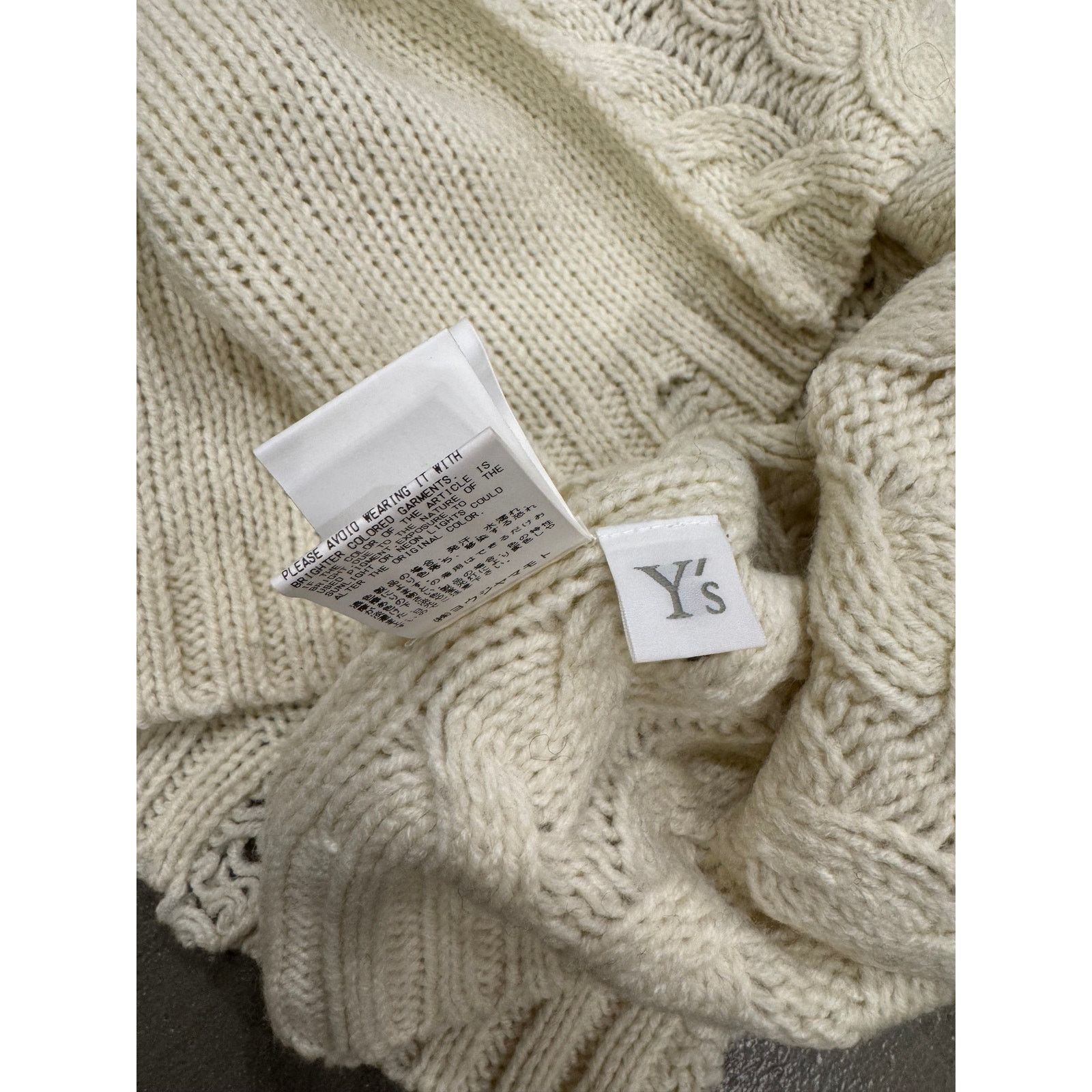 Yohji Yamamoto 2000s Y’s by Yohji Yamamoto cropped reconstructed sweater Size ONE SIZE - 6 Thumbnail