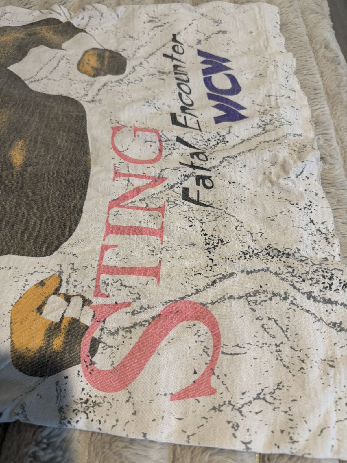 WCW/nWo 90s RARE STING fatal encounter vtg tee blonde sting the crow Size US M / EU 48-50 / 2 - 13 Thumbnail