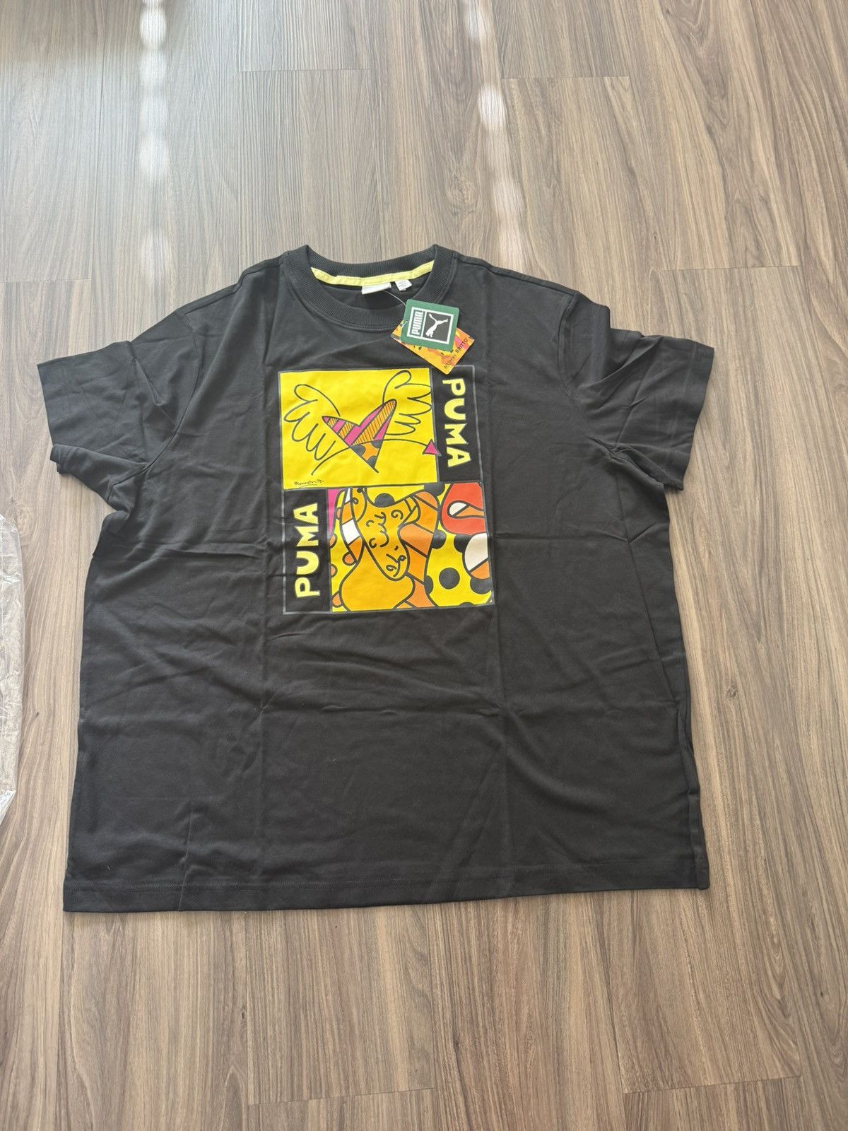 Puma PUMA x Romero Britto Art Series Graphic T-Shirt Black XL Size US XL / EU 56 / 4 - 1 Thumbnail