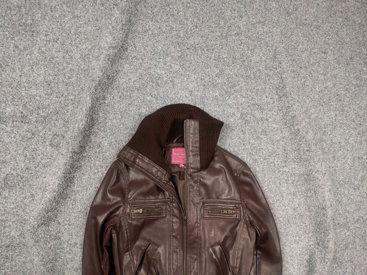 If Six Was Nine Vintage Y2K punk Cropped Leather Zip Jacket LGB JPG Style Size L / US 10 / IT 46 - 1 Thumbnail