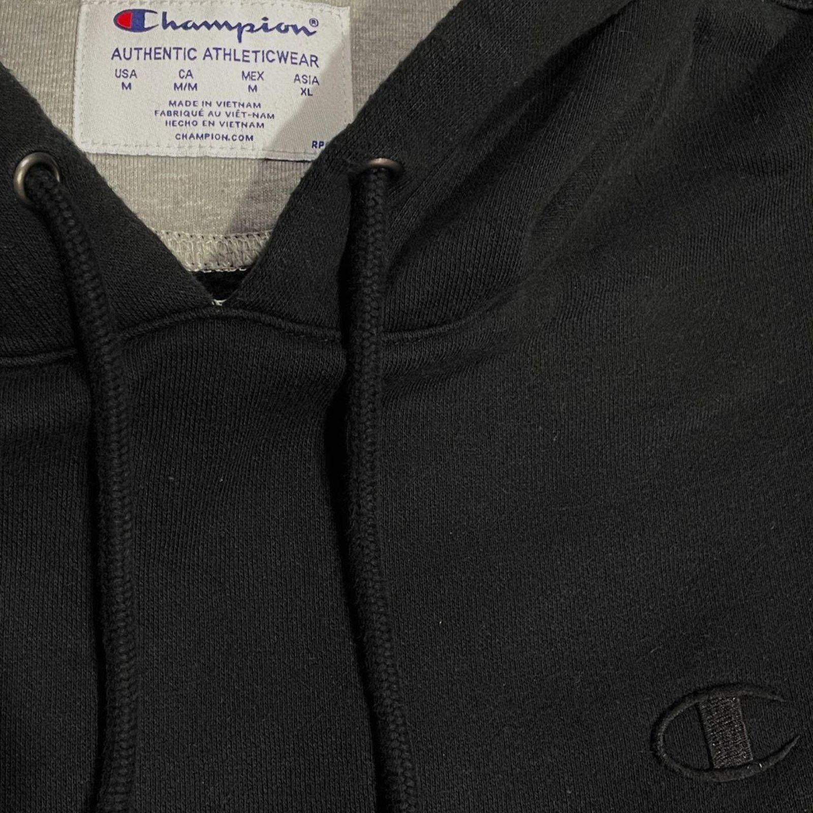 Champion Champion Men's Black Pullover Hoodie Size US M / EU 48-50 / 2 - 2 Thumbnail