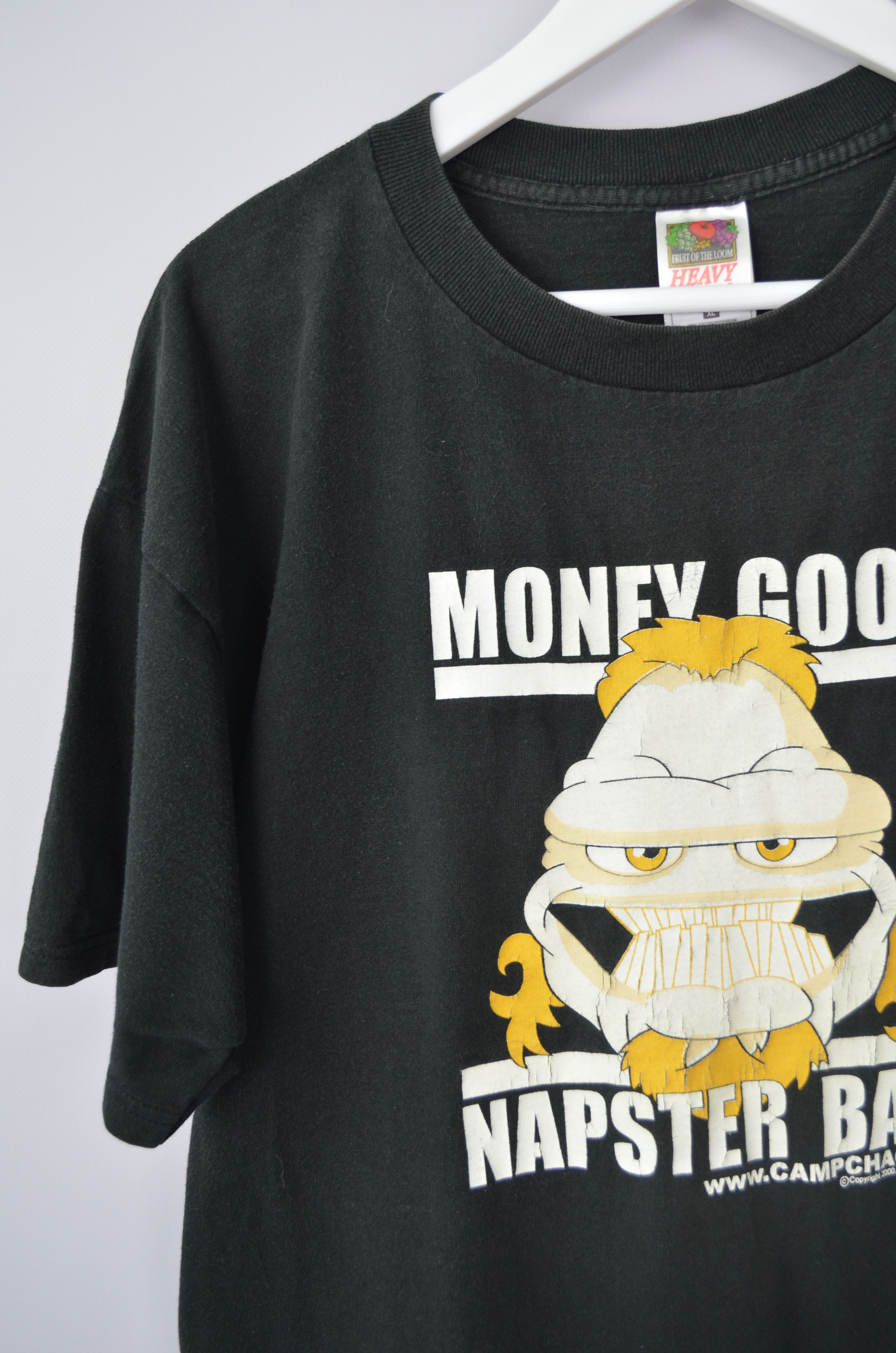 Band Tees × Metallica × Vintage 00s vintage Metallica Money Good Napster Bad James Hetfield Size US XL / EU 56 / 4 - 3 Thumbnail
