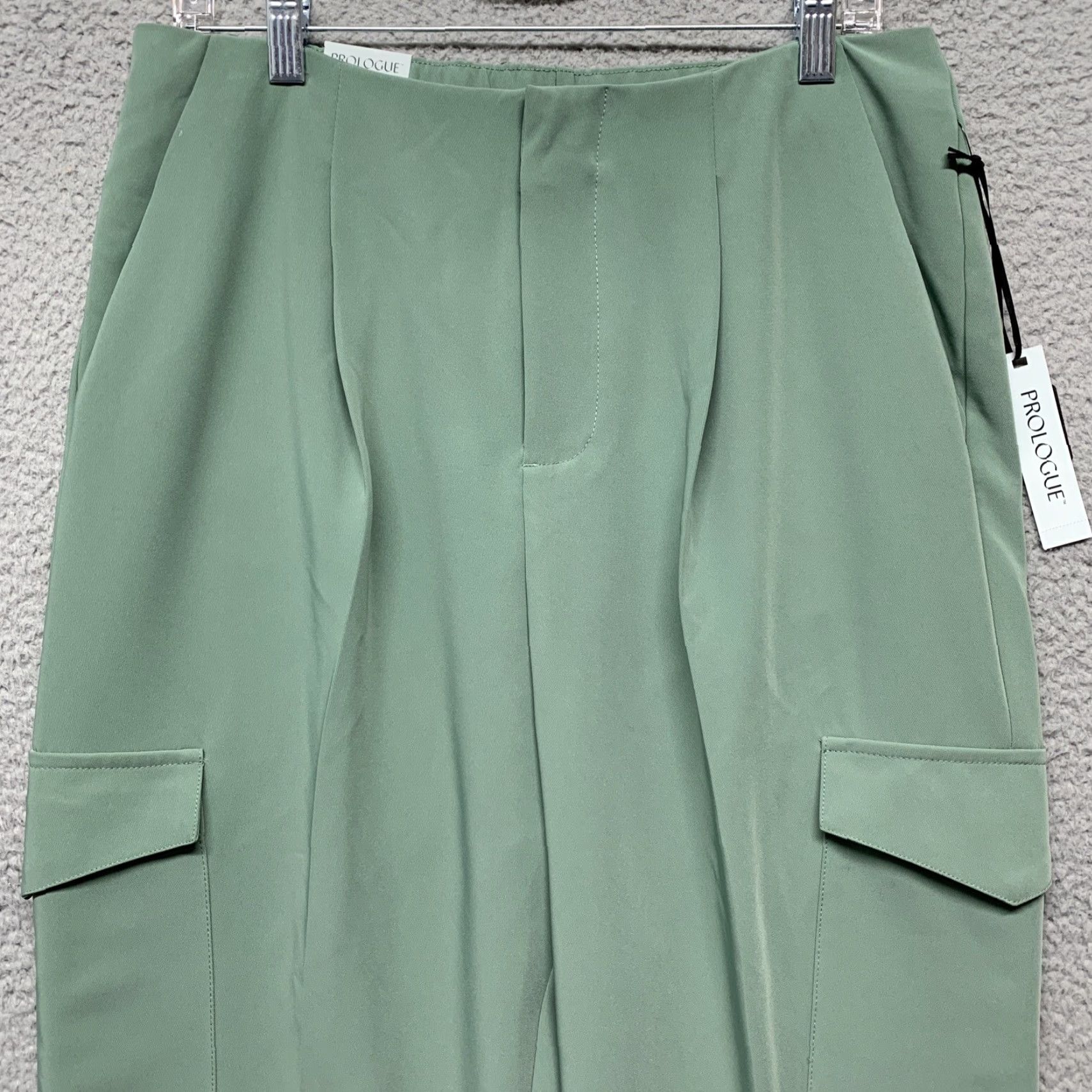 Vintage Prologue Cargo Dress Pants Women's 12 Green 32x25 High Rise Relaxed Fit Shirt Pants Tapered Modern Wear Size 34" / US 12 / IT 48 - 2 Thumbnail