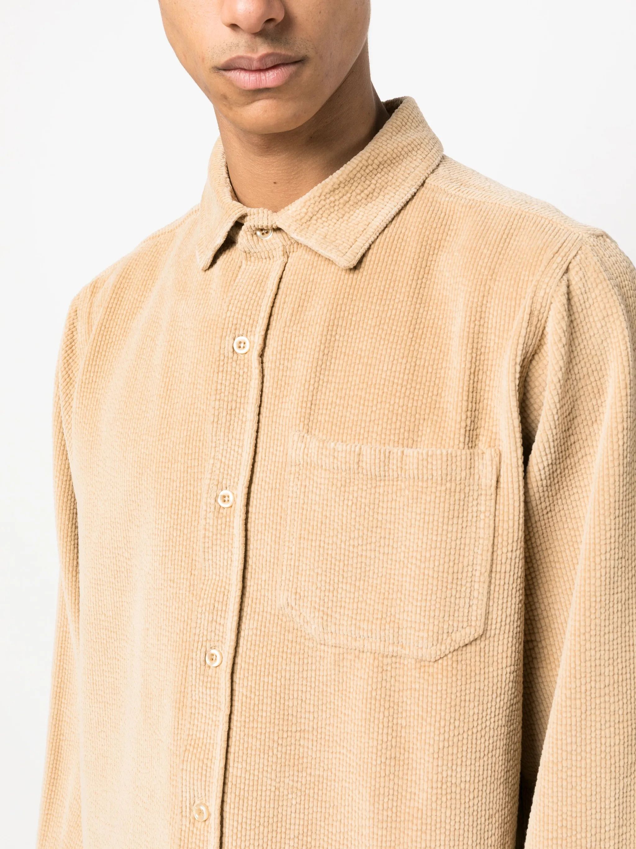 ERL o1y0125 Solid Color Shirt in Beige Size US S / EU 44-46 / 1 - 4 Thumbnail