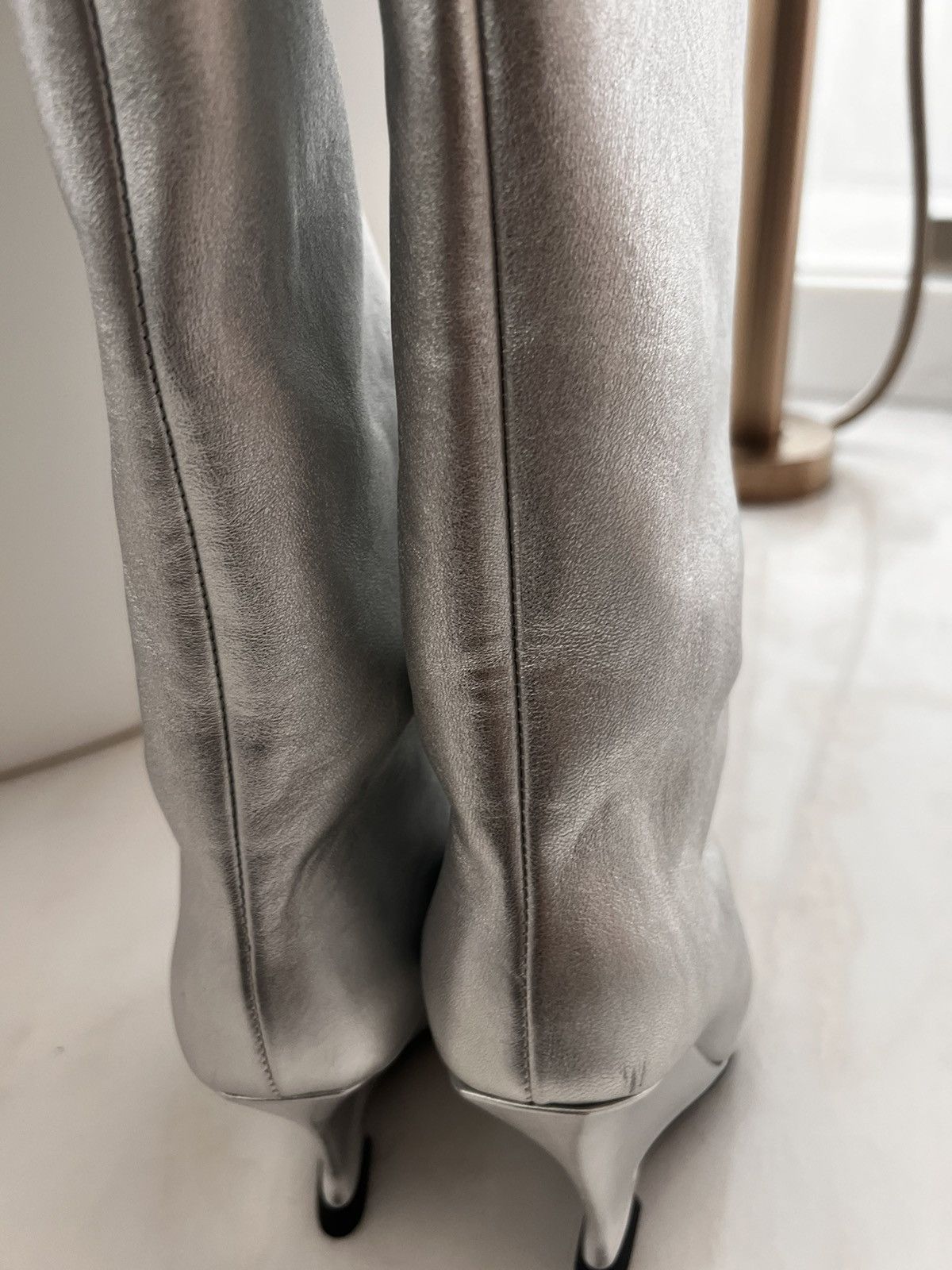 Japanese Brand Knee high wedge silver boots Size US 6.5 / IT 36.5 - 8 Thumbnail