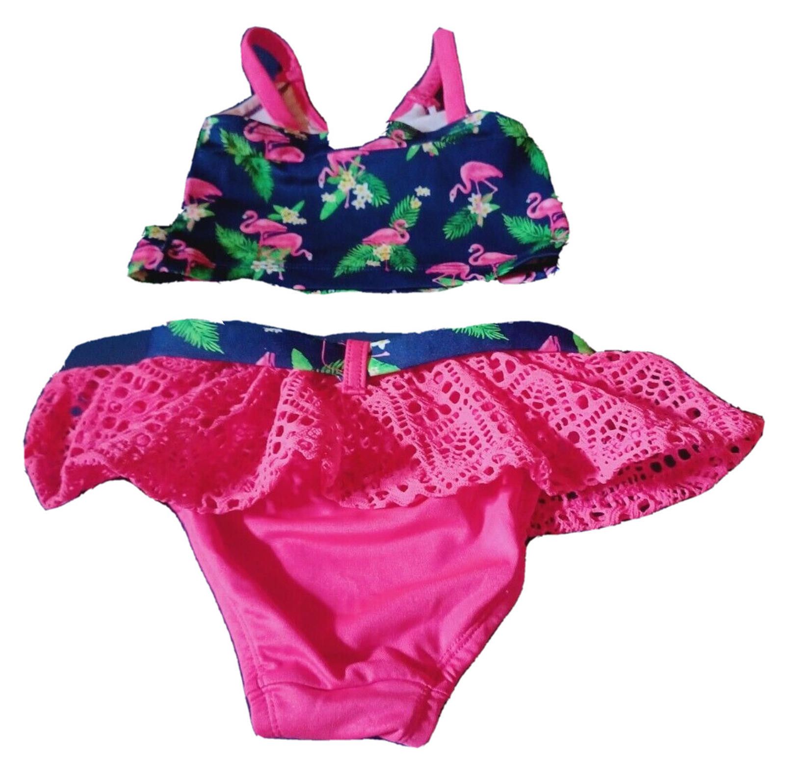 Other Toddler Girls Lemon Kiss Swimsuit Pink & Blue Flamingos Size ONE SIZE - 2 Thumbnail