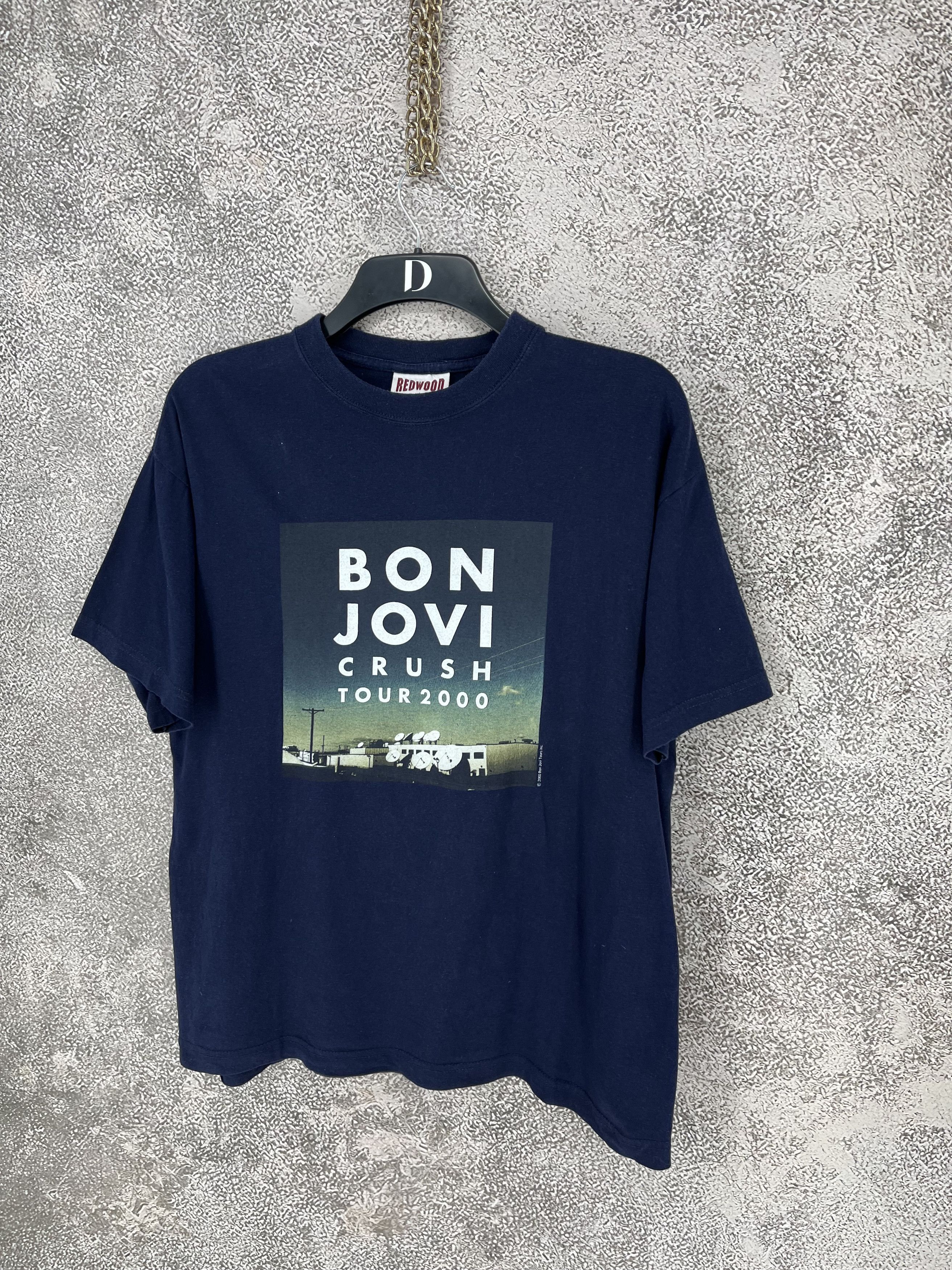 Band Tees Vintage Bon Jovi Crush Tour 2000 Rock Band T-Shirt Black Y2K Size US L / EU 52-54 / 3 - 3 Thumbnail