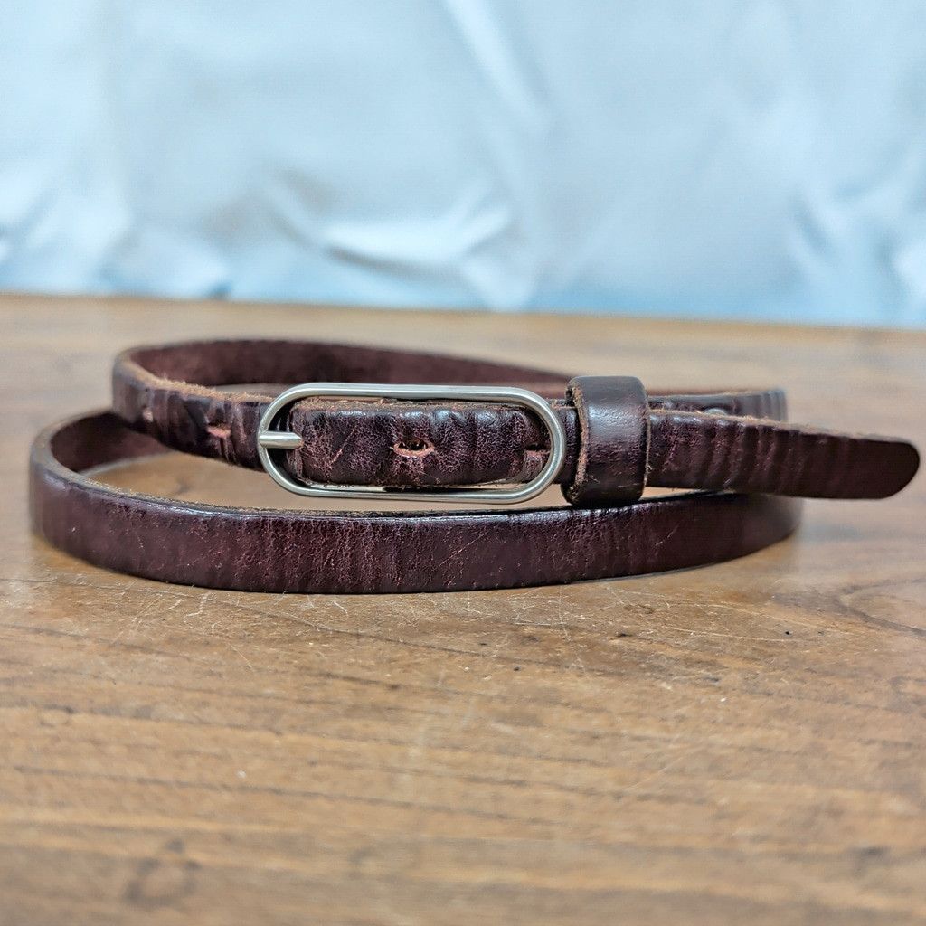 Vintage Vintage Leather Skinny Belt Size 29 Size ONE SIZE - 1 Thumbnail