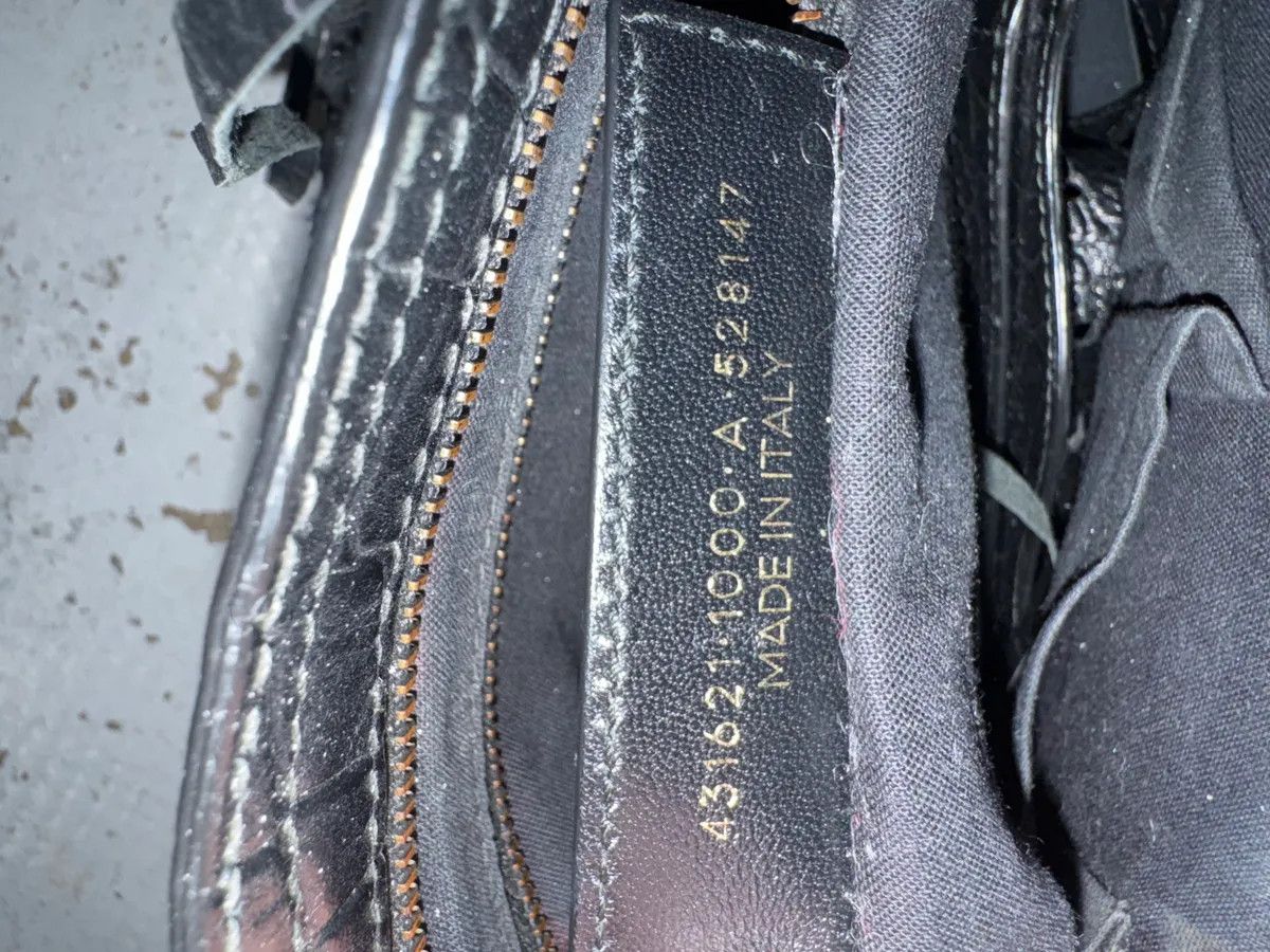 Balenciaga Balenciaga Black Crocodile Embossed Leather City Bag Size ONE SIZE - 9 Thumbnail