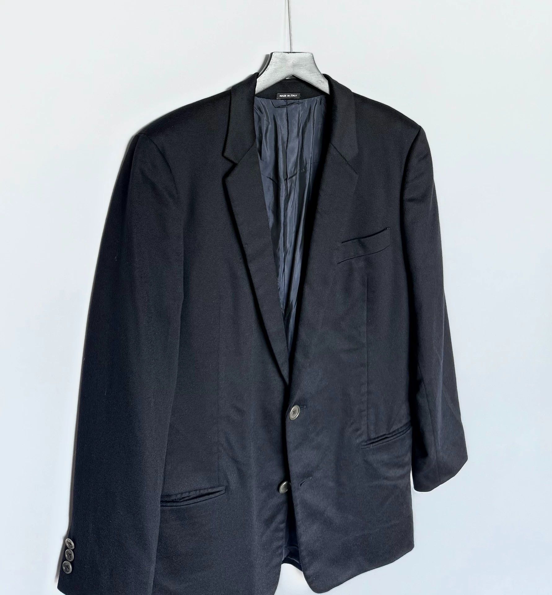 Giorgio Armani Giorgio Armani 9/10 Black Pure Cashmere Blazer 46 Size 46S - 2 Thumbnail