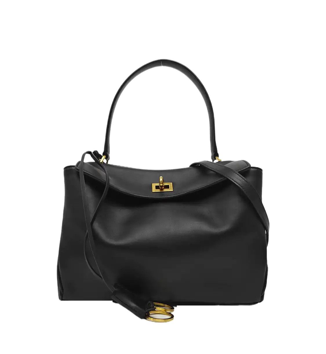 Balenciaga BALENCIAGA Rodeo black cowhide leather shoulder bag crossbody bag handbag distre Size ONE SIZE - 1 Thumbnail