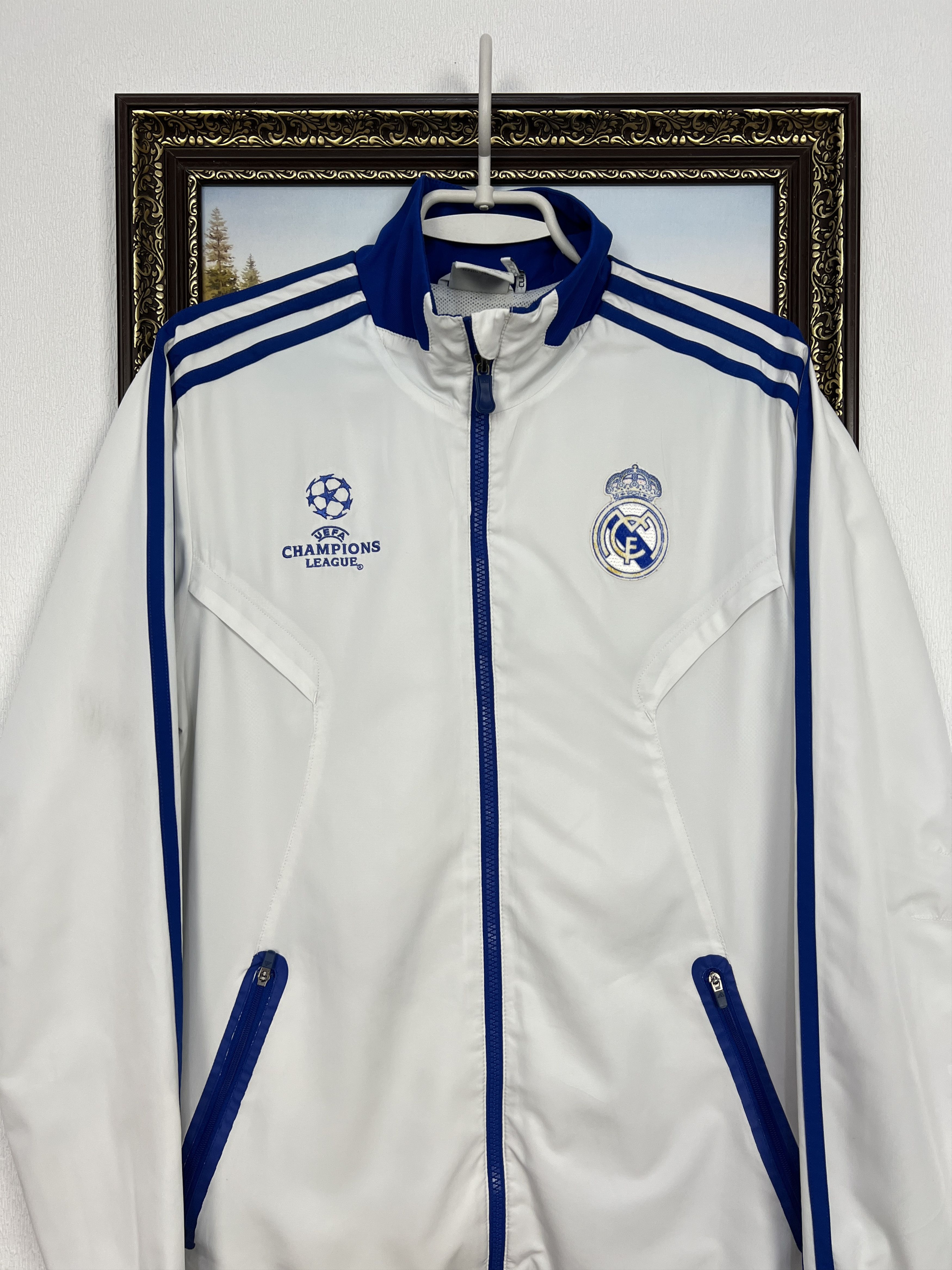 Vintage Adidas Real Madrid White Football Jacket Soccer