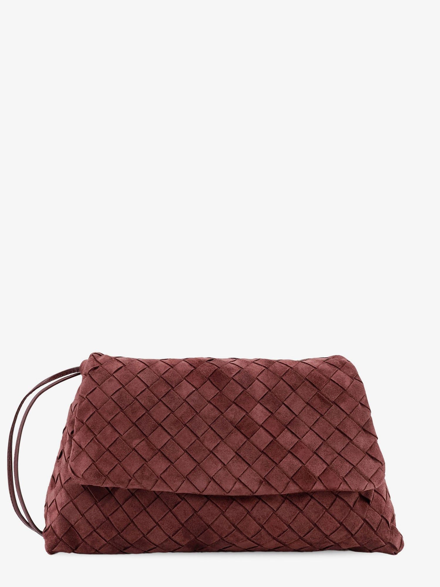 Bottega Veneta Suede Giorno Crossbody Bag With Intrecciato Motif Size ONE SIZE - 1 Thumbnail