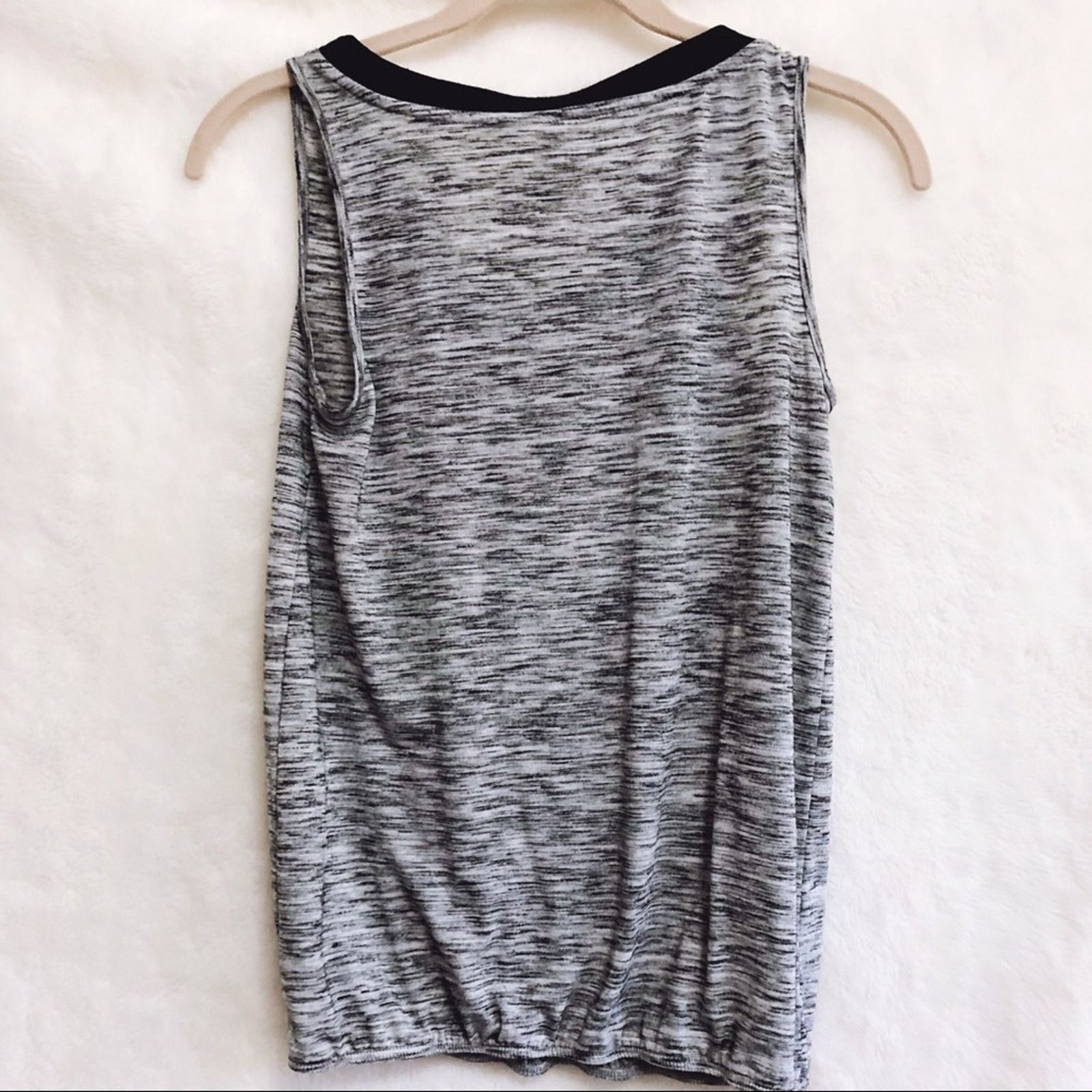 Loft LOFT Gray & Black Outlined Sleeveless Top Size XS / US 0-2 / IT 36-38 - 8 Thumbnail