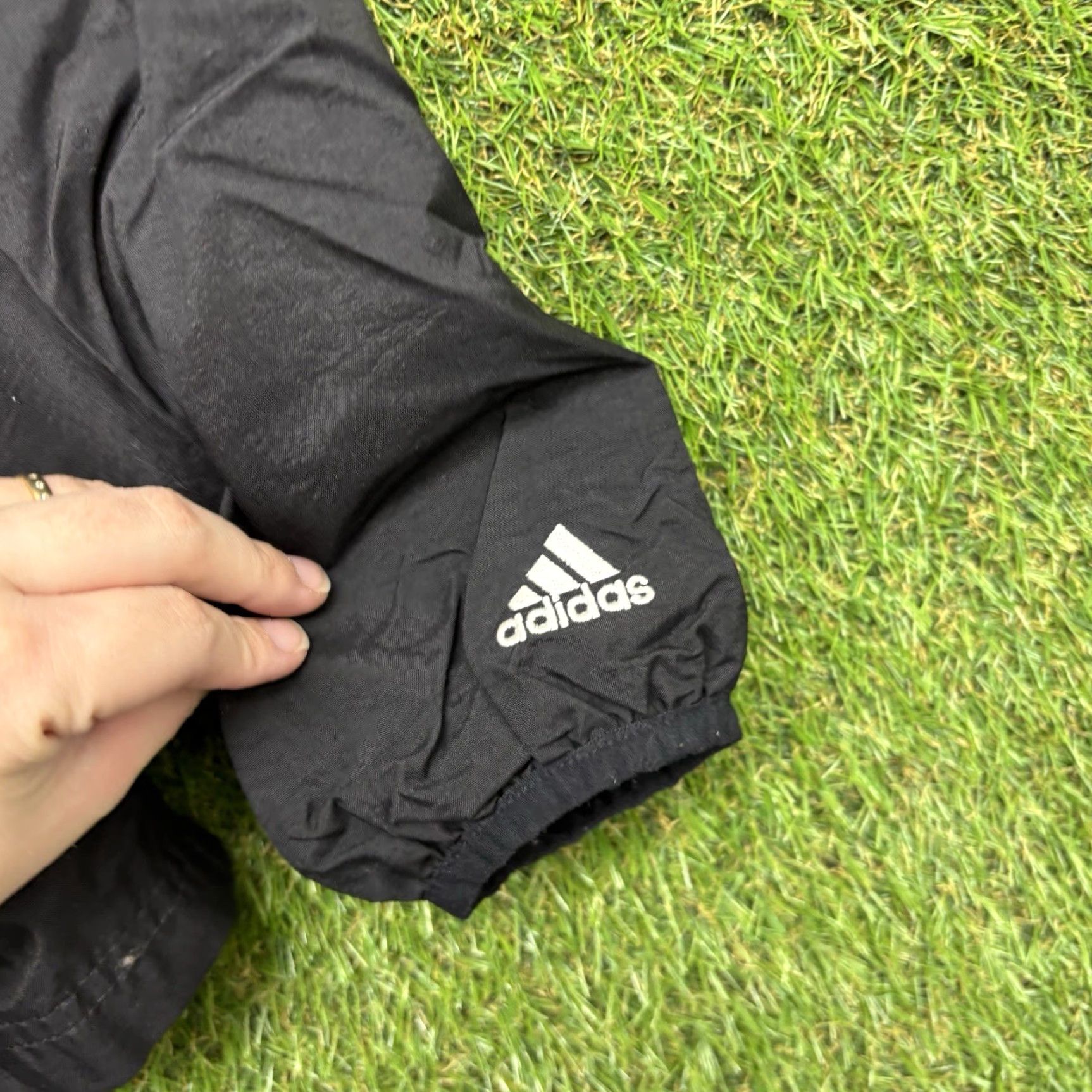 Adidas Vintage Adidas Track Jacket Mens Large Fleece Lined Three Stripes Windbreaker Size US L / EU 52-54 / 3 - 6 Thumbnail