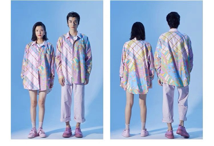 Other Asymmetric Pattern Multi-color Button Up Shirt Size US M / EU 48-50 / 2 - 10 Thumbnail